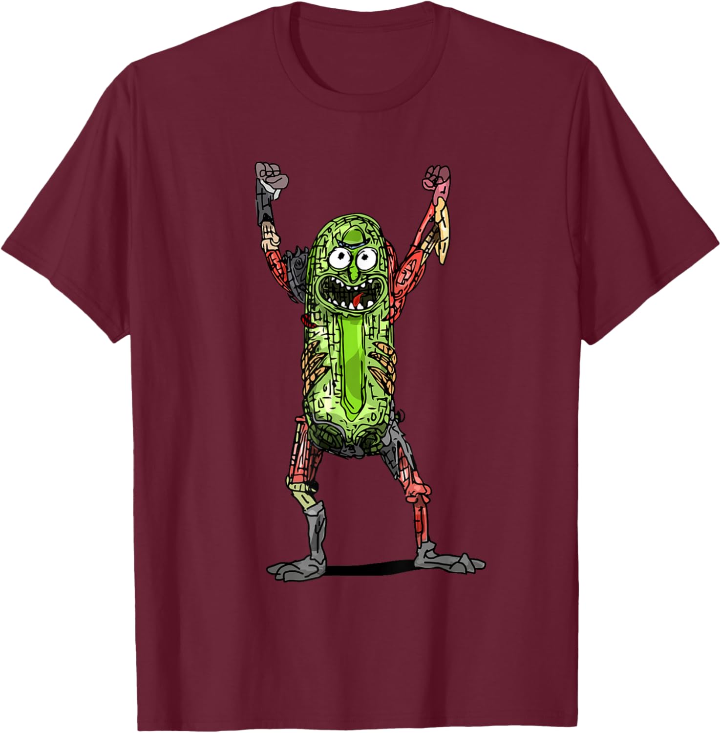 Mademark x Rick and Morty Pickle Rick Black T-Shirt for Fans - 11