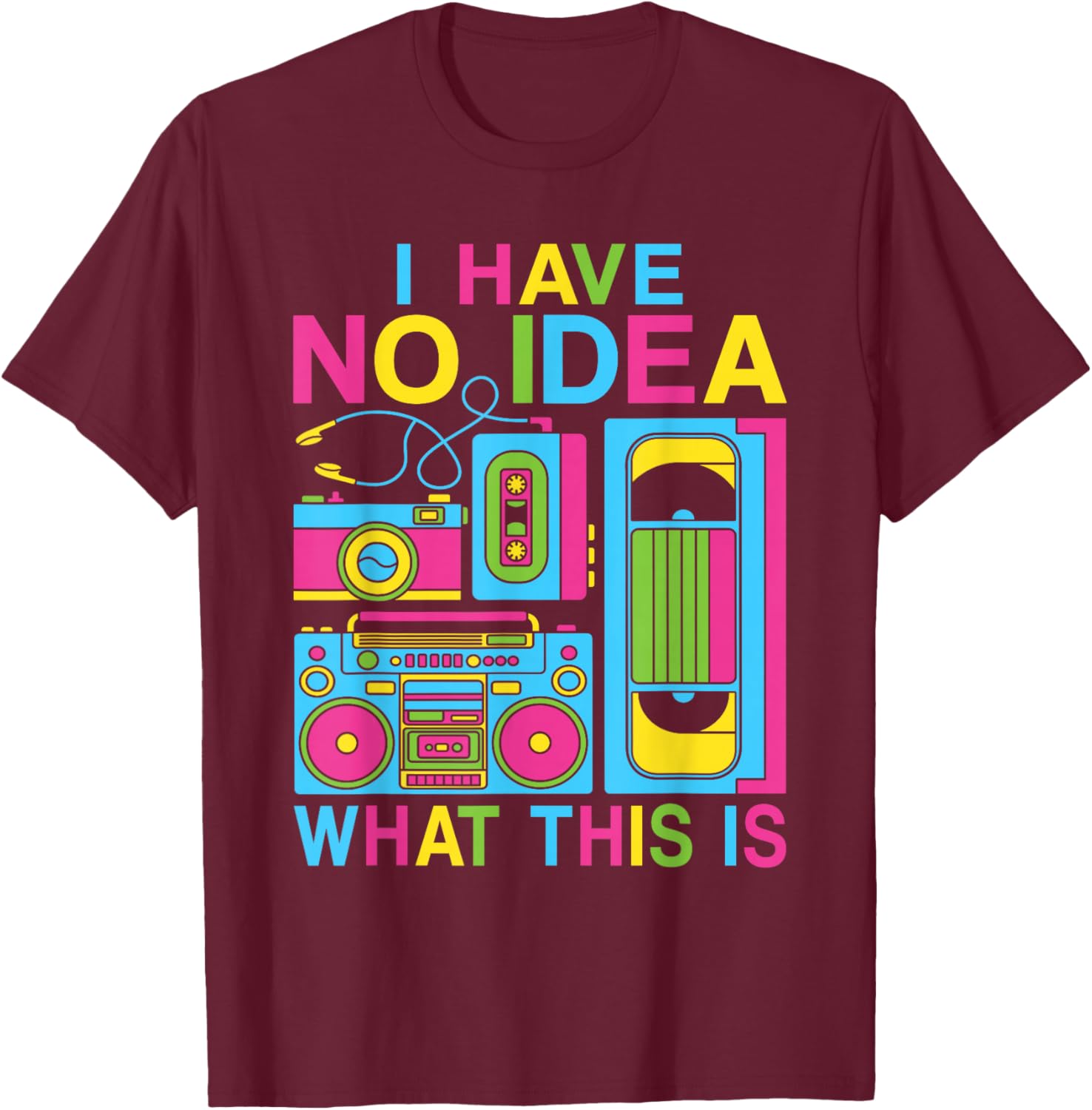 Retro 80s 90s Kids T-Shirt for Boys and Girls - Fun 'I Have No Idea' Design - 22