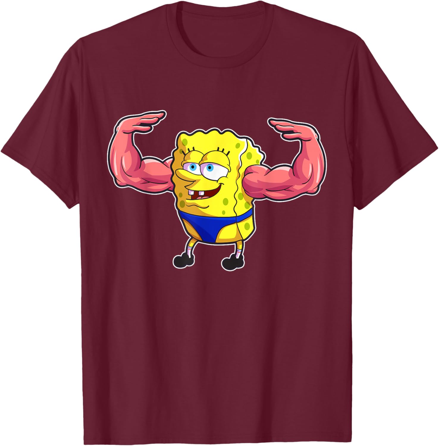 Mademark SpongeBob SquarePants MuscleBob BuffPants T-Shirt for Fans - 3