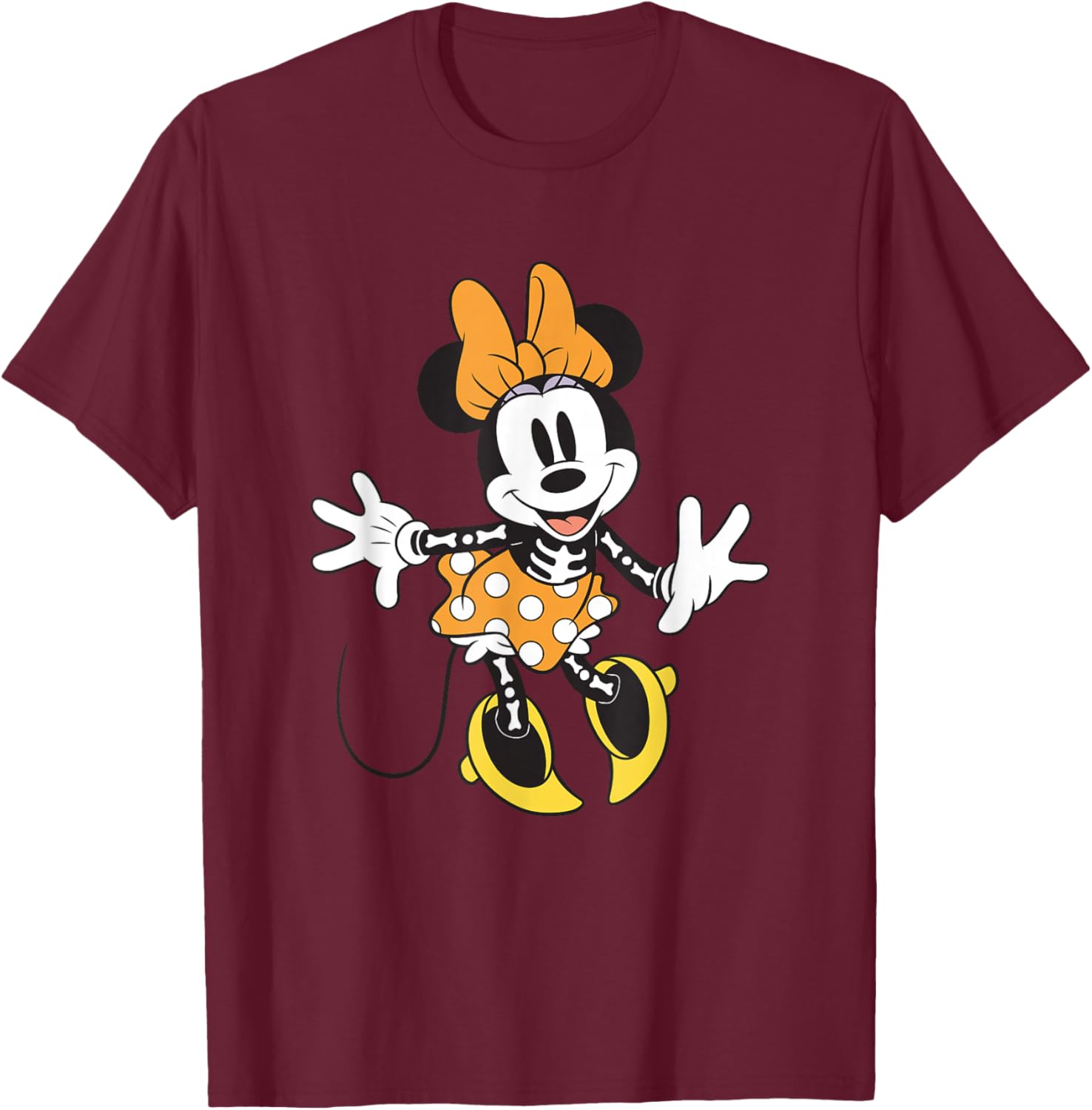Minnie Mouse Skeleton Halloween T-Shirt for Disney Fans and Trick-or-Treaters - 8