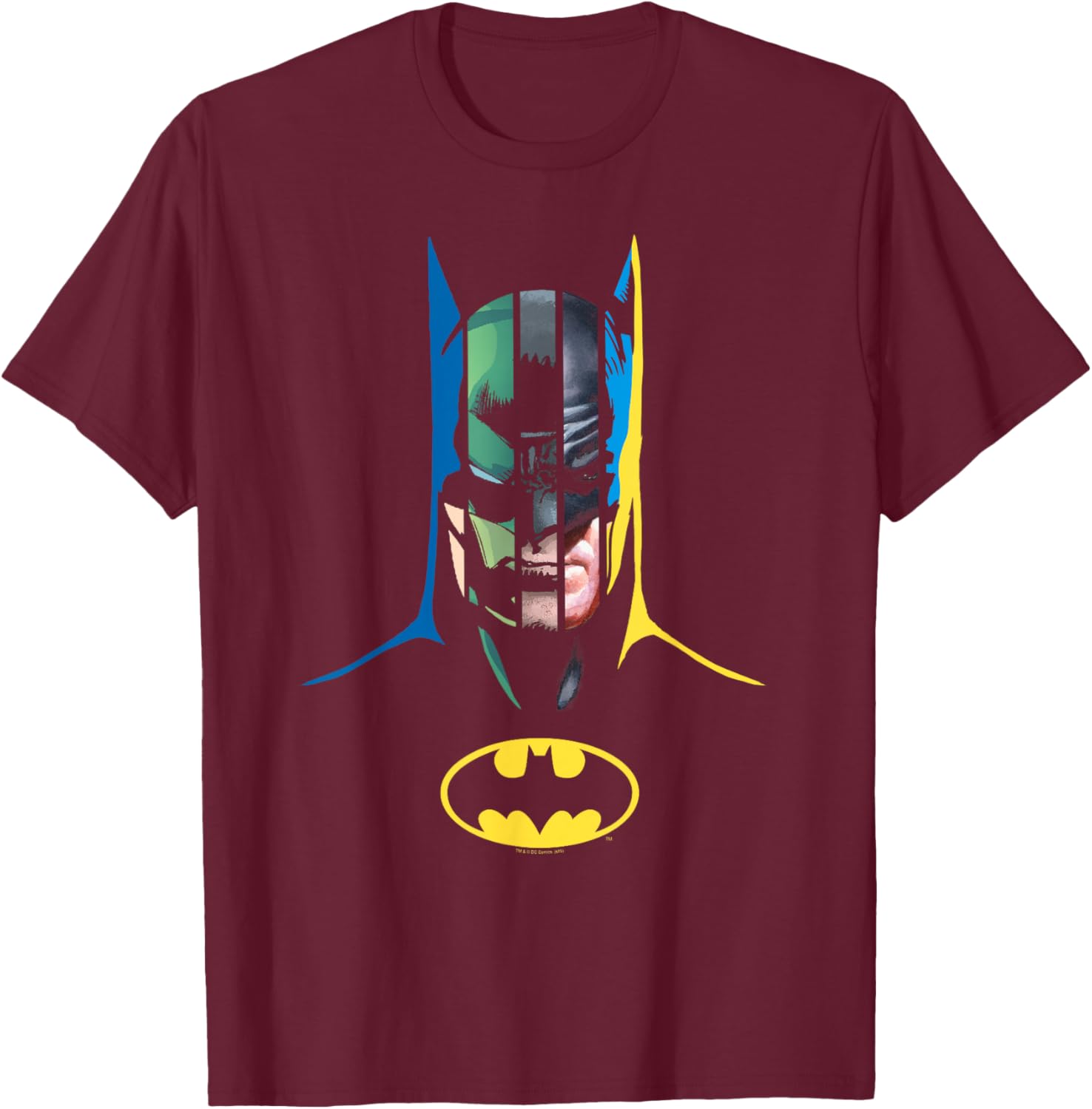 Batman 80 Years Many Faces T-Shirt for Fans of Classic Superheroes - 3