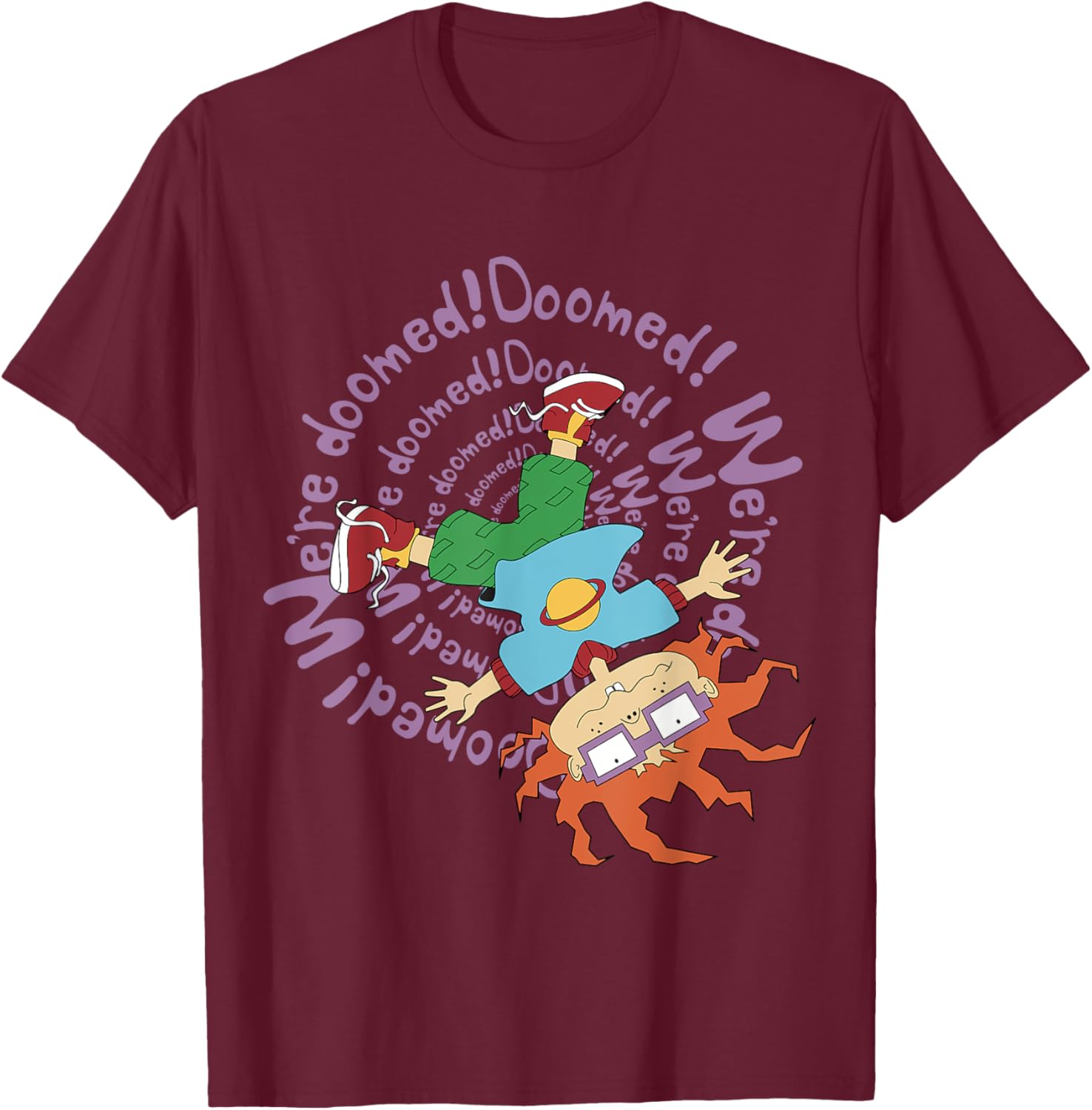 Mademark x Rugrats Chuckie We're Doomed T-Shirt for Fun Nostalgia and Style - 4