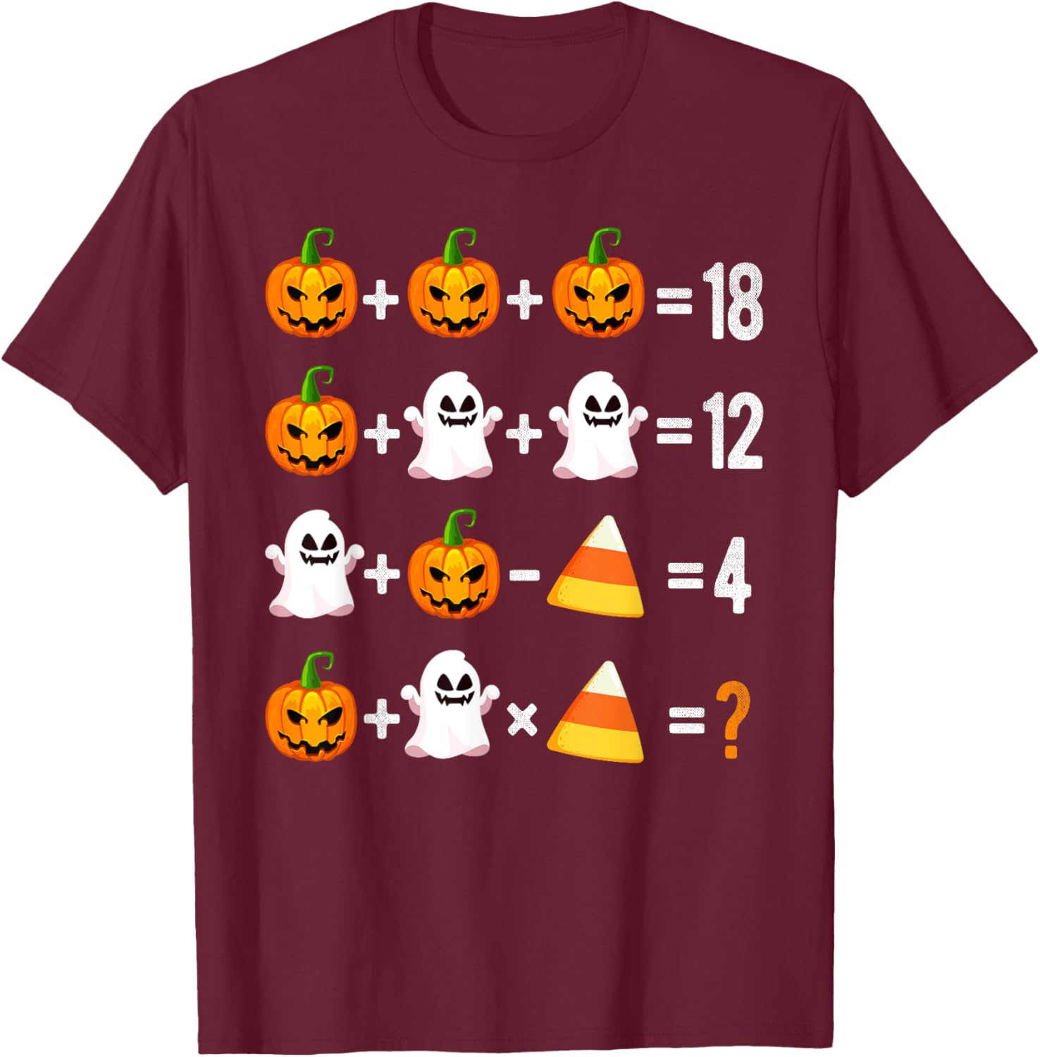 Halloween Order of Operations Math Pumpkin T-Shirt for Teachers - 14