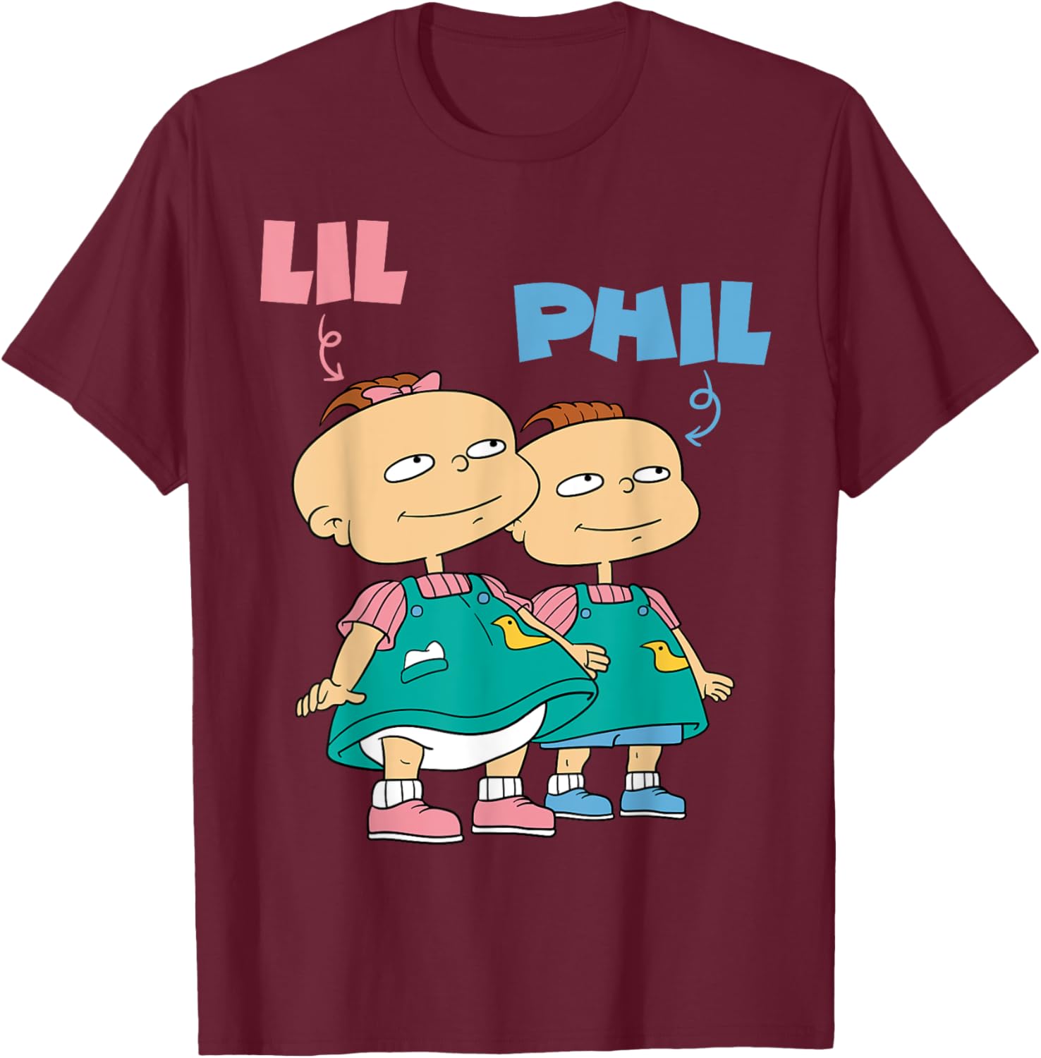 Mademark x Rugrats Lil and Phil Devil Twins T-Shirt for Kids and Adults - 22