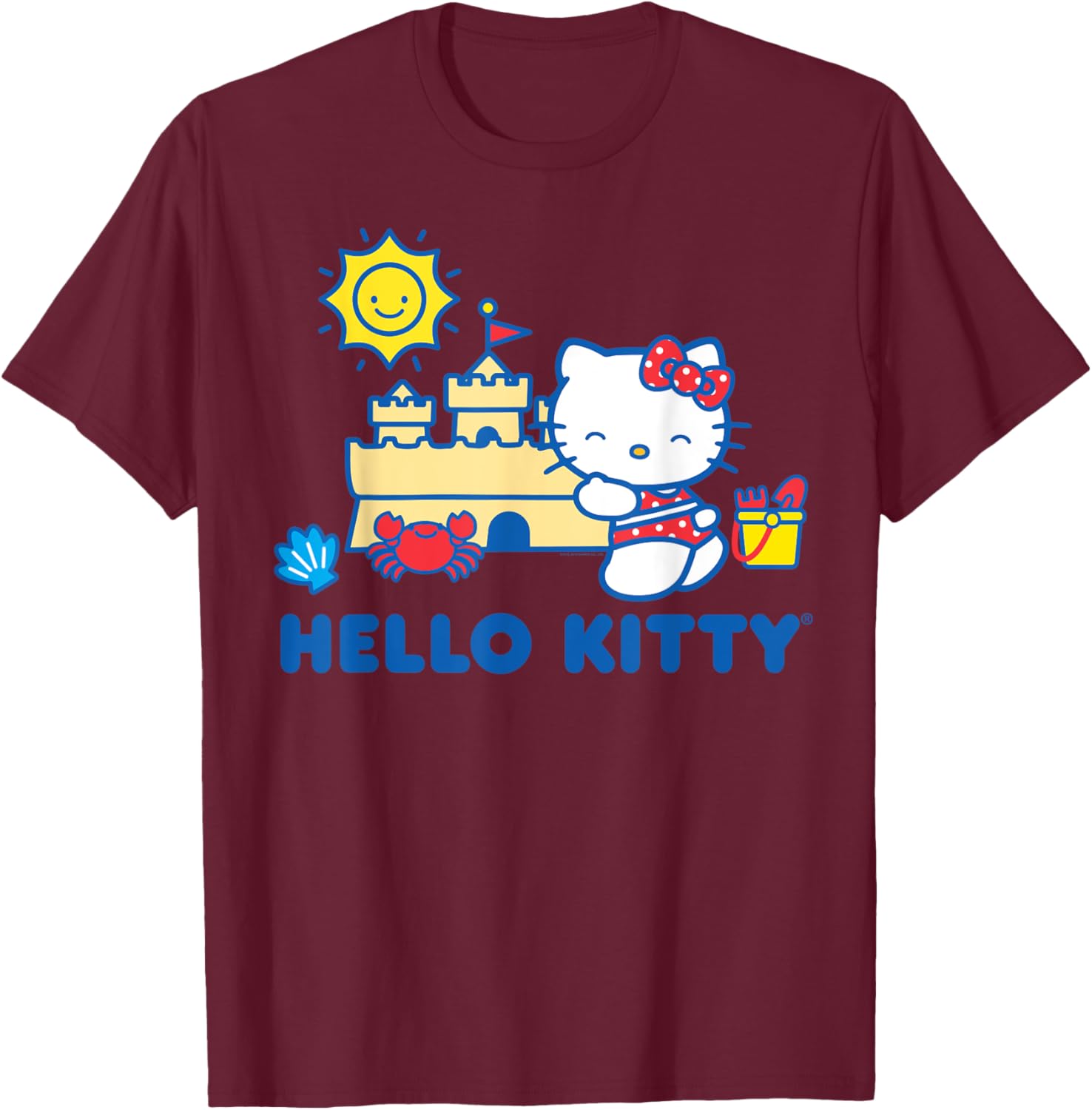 Hello Kitty Summer Sandcastle T-Shirt for Beach Fun and Playful Style - 6