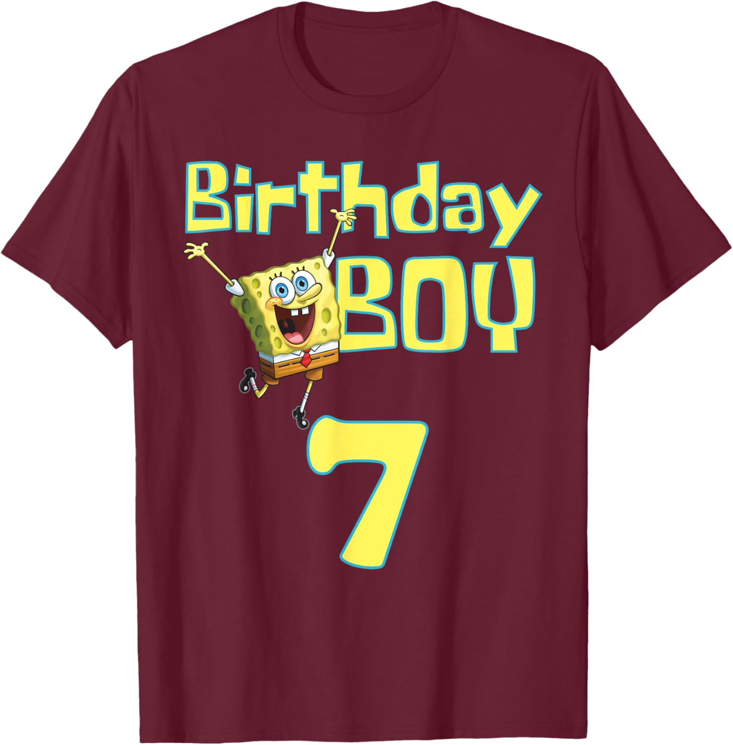 SpongeBob SquarePants Birthday Boy 7 T-Shirt for Fun Celebrations - 13