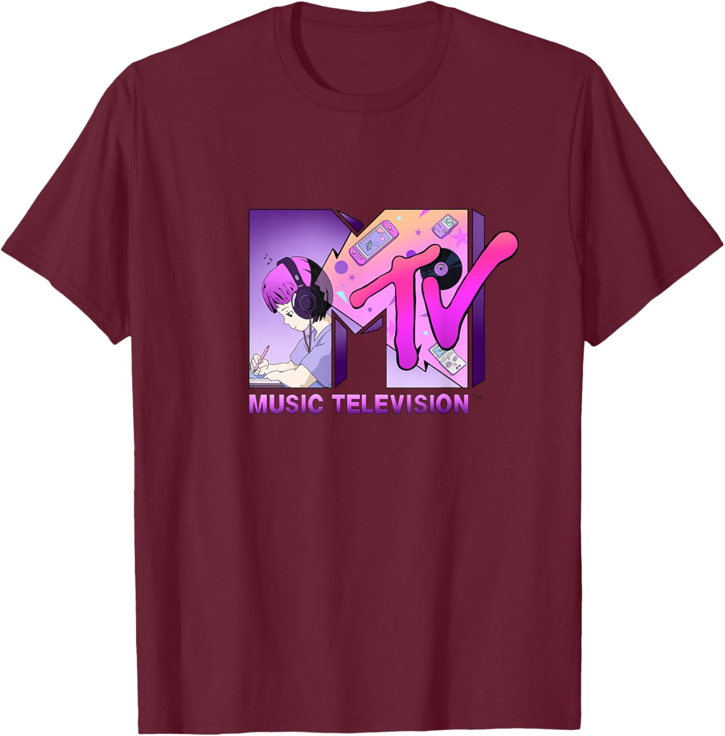 Mademark x MTV Anime Gamer Style T-Shirt with Official MTV Logo - 12