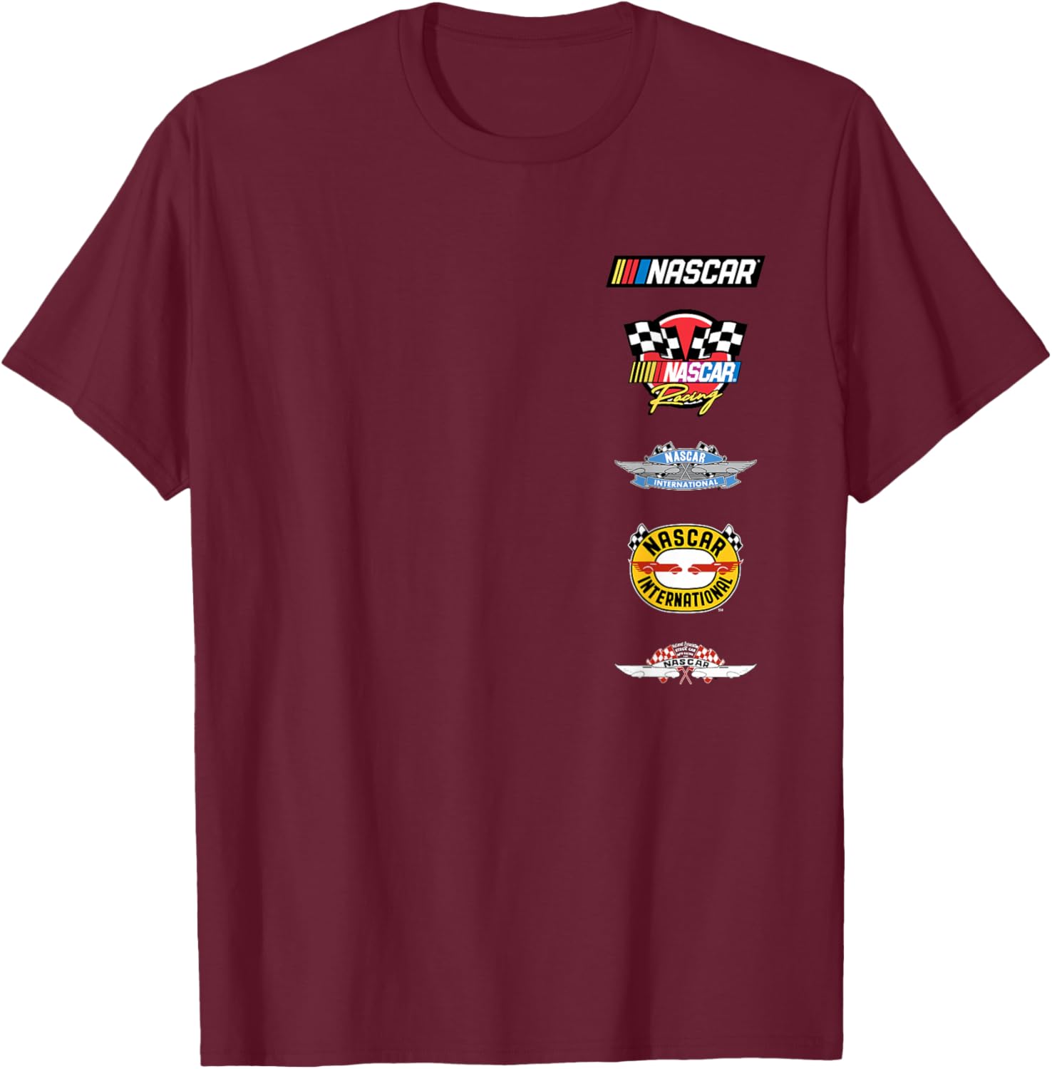 NASCAR Stacked Historical Racing Logos T-Shirt for Racing Fans - 5