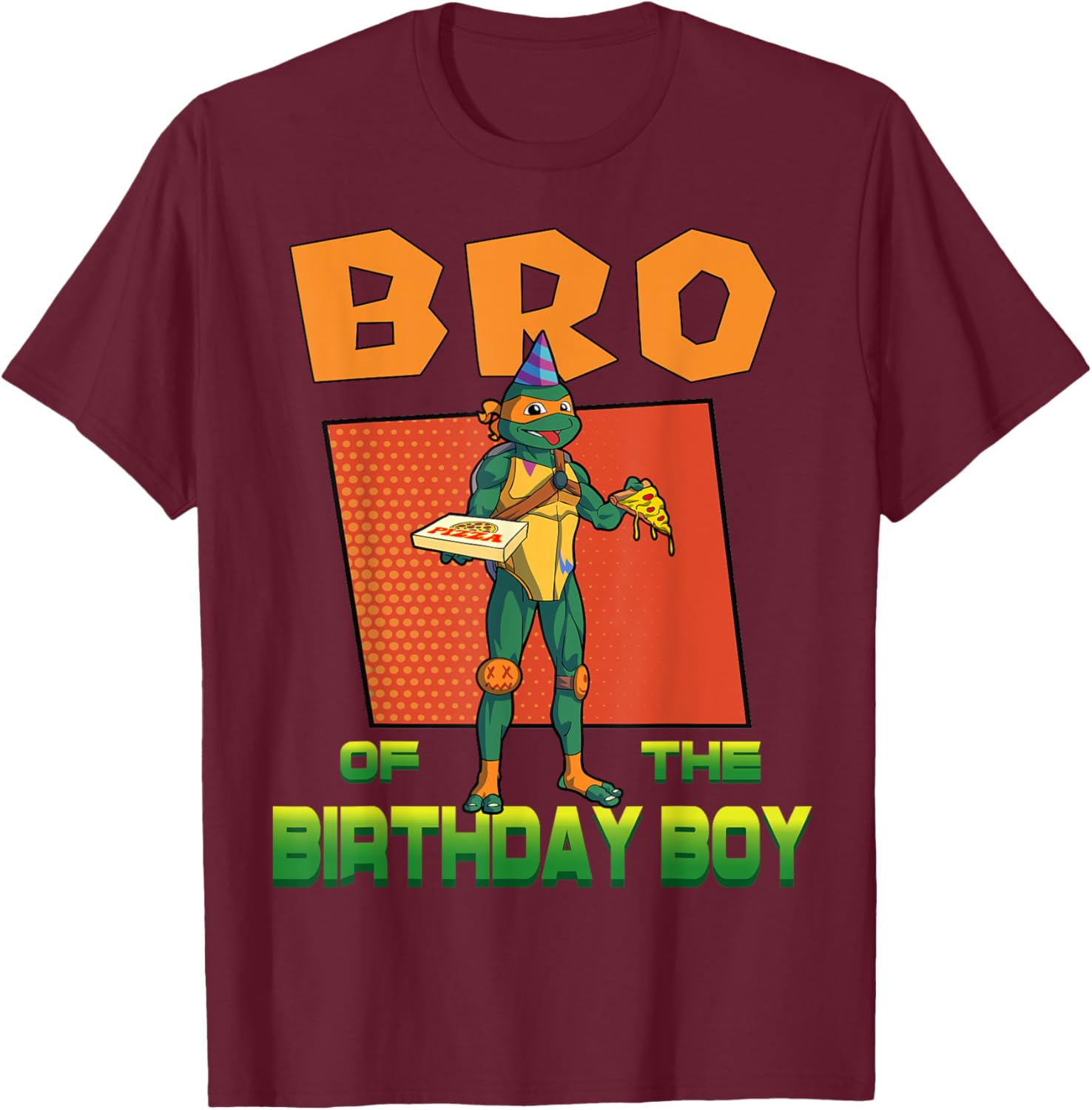 Mademark TMNT Mikey Birthday Boy Pizza Party T-Shirt for Kids - 16
