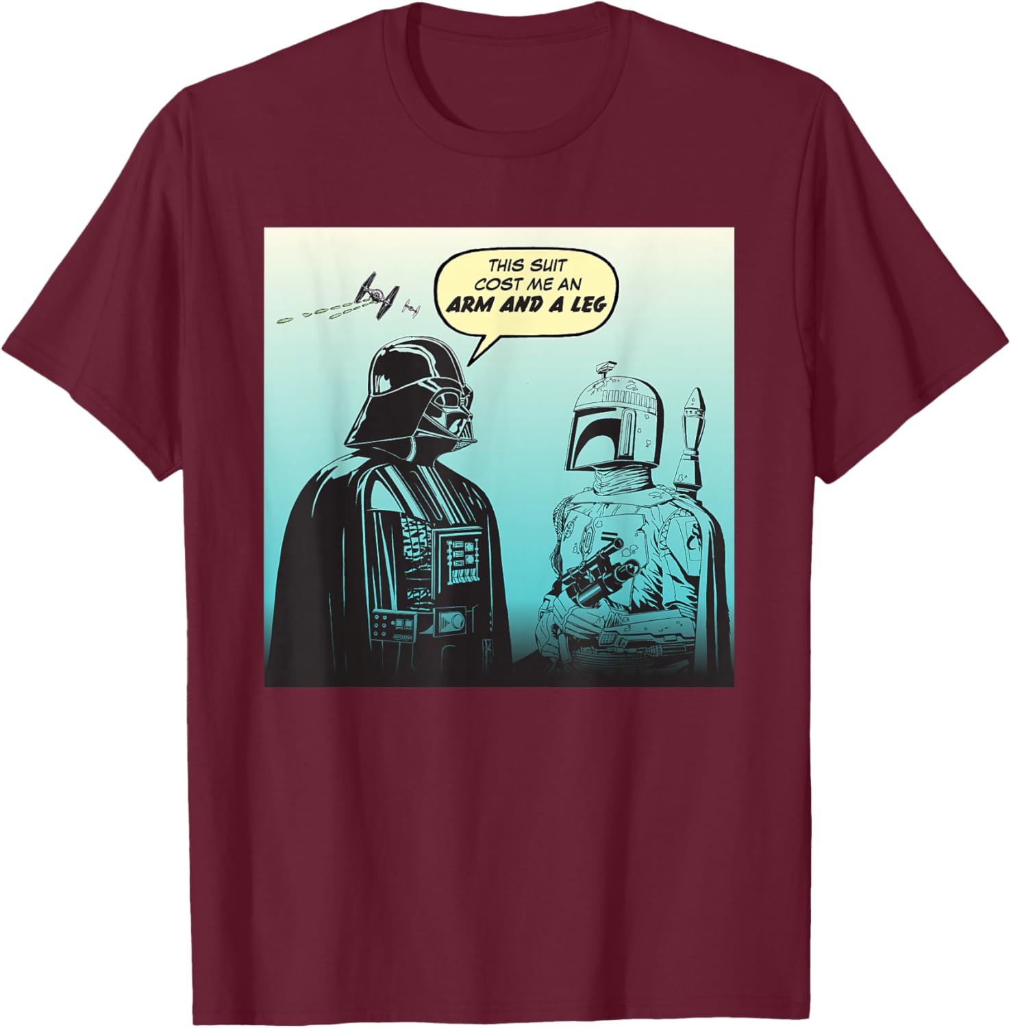 Star Wars Funny Darth Vader and Boba Fett Comic T-Shirt for Fans - 6