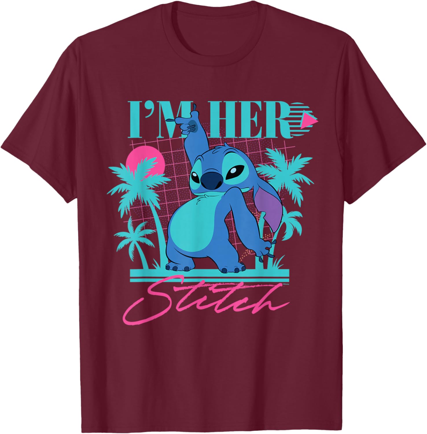 Disney Stitch Retro 90s Couples Matching I'm Her Stitch T-Shirt for Fun Love - 6