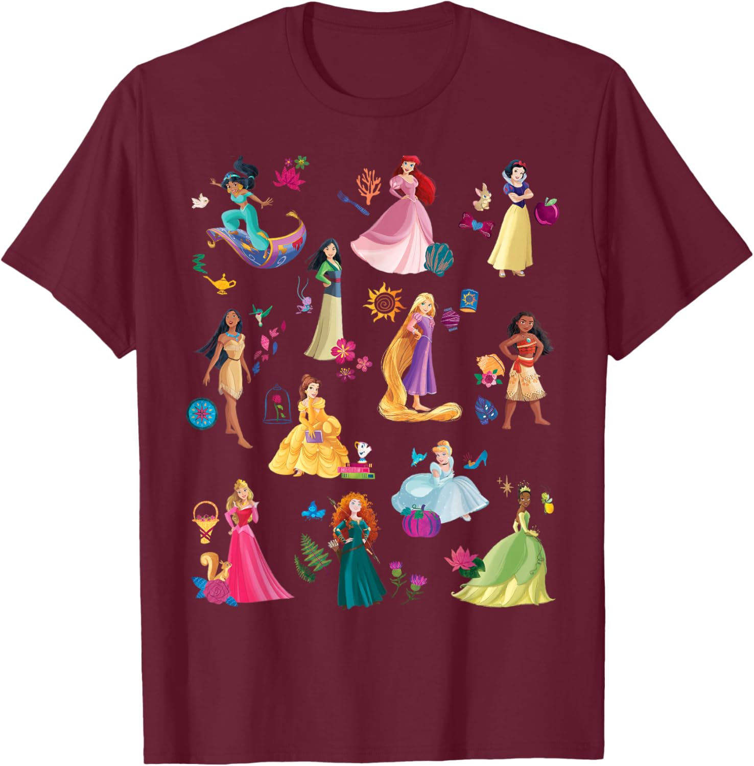 Disney Princess Magical Print T-Shirt for Kids Fun and Fashionable Wear - 24
