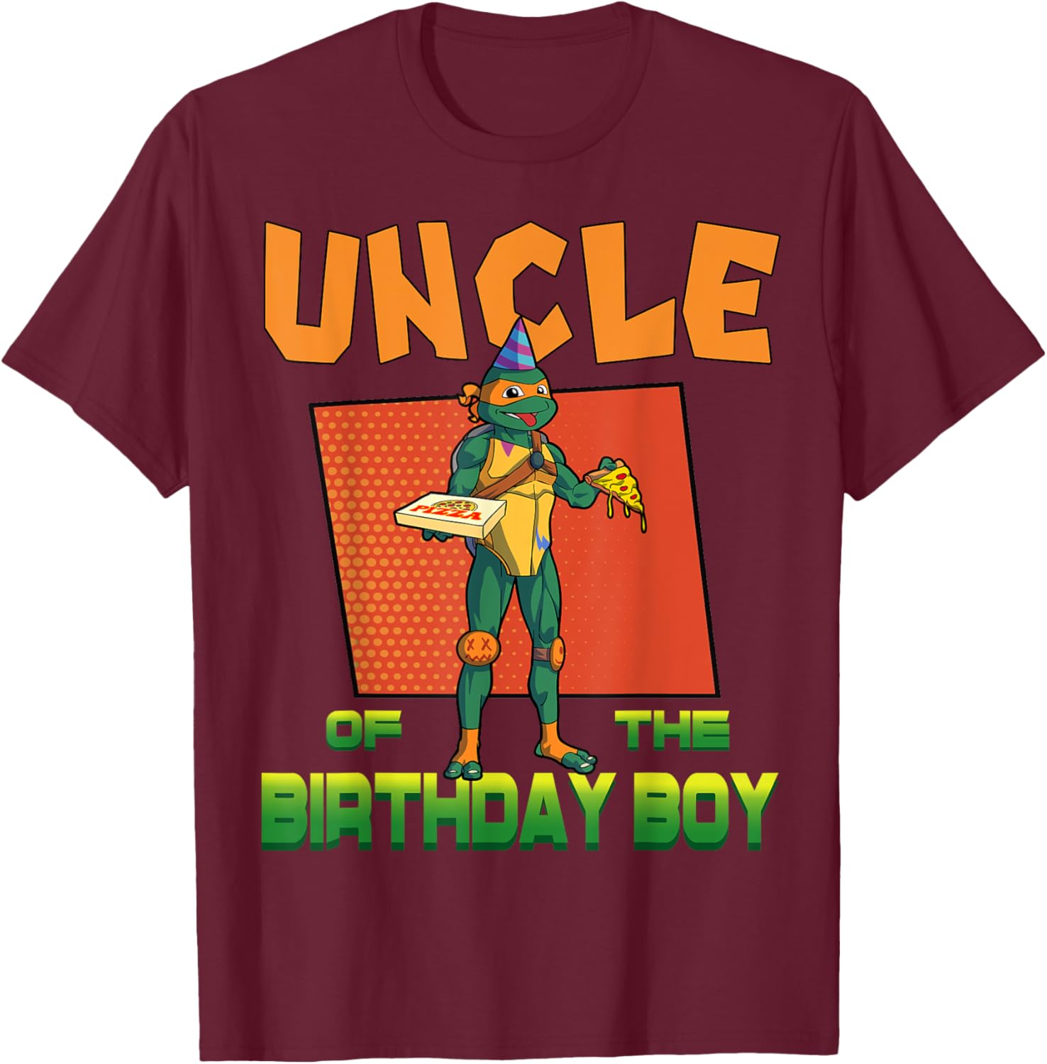 Mikey Uncle of the Birthday Boy Pizza Party T-Shirt - TMNT Fun Apparel - 5