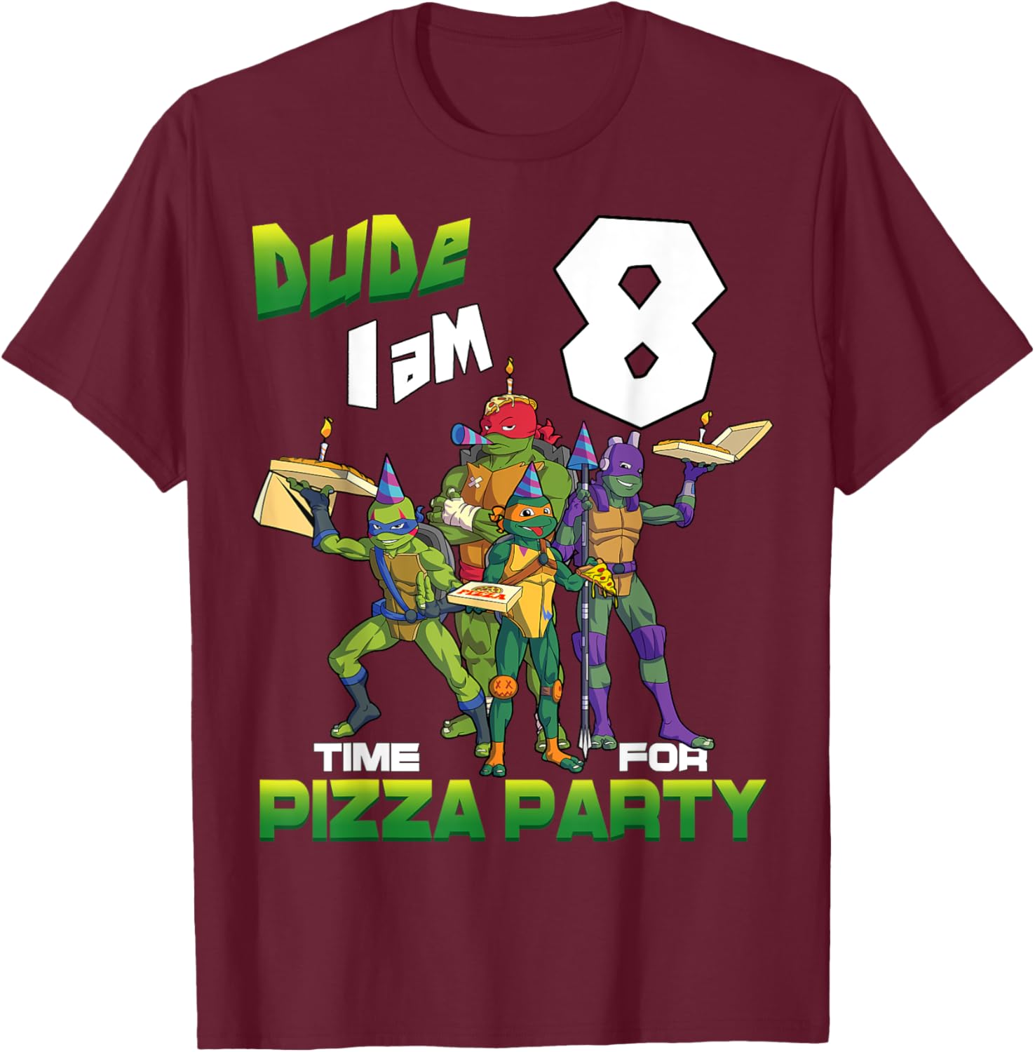 Mademark Teenage Mutant Ninja Turtles Pizza Party T-Shirt for Kids - 15