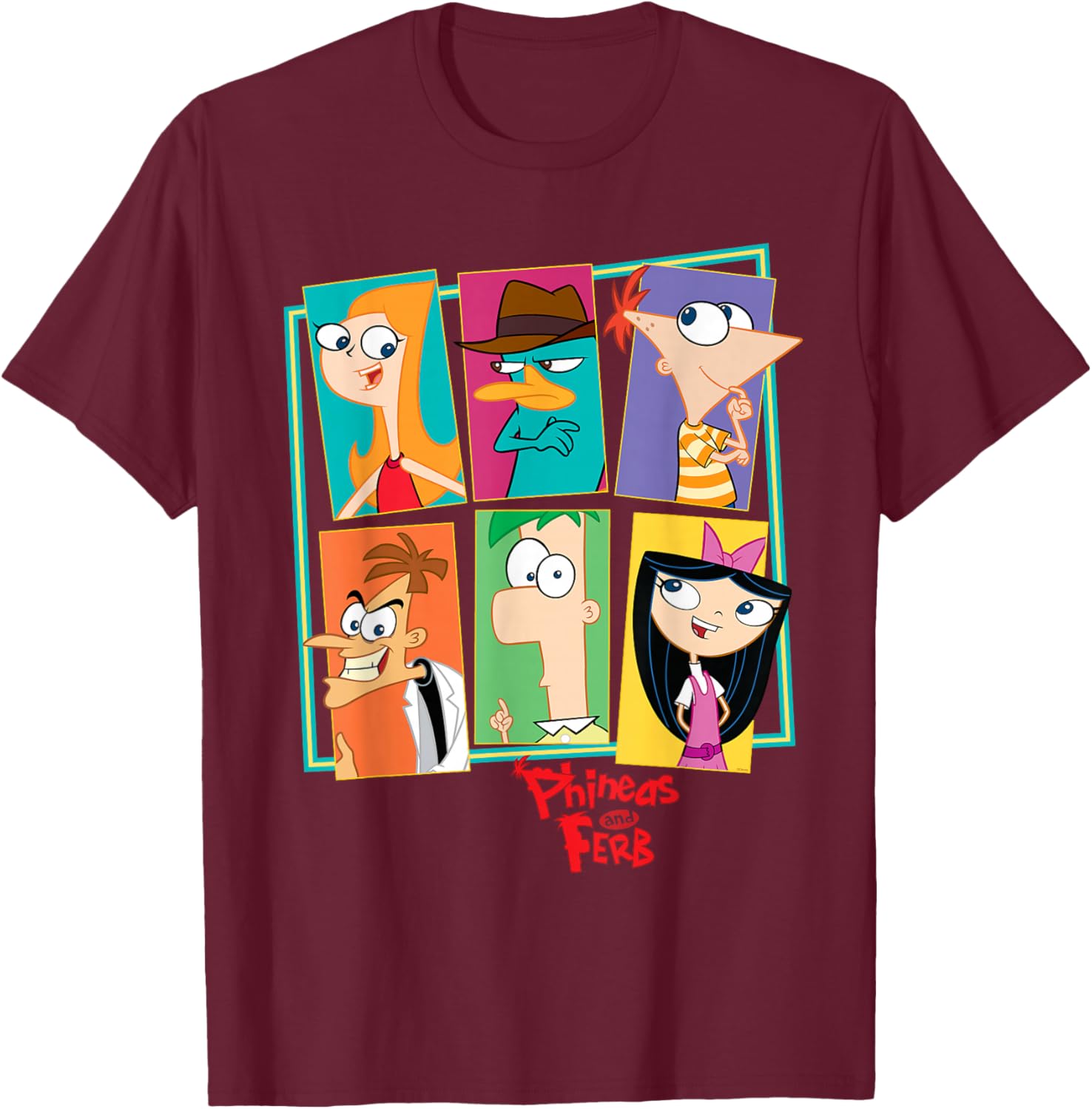 Phineas and Ferb Character Collage T-Shirt for Fun Disney Fans - 21