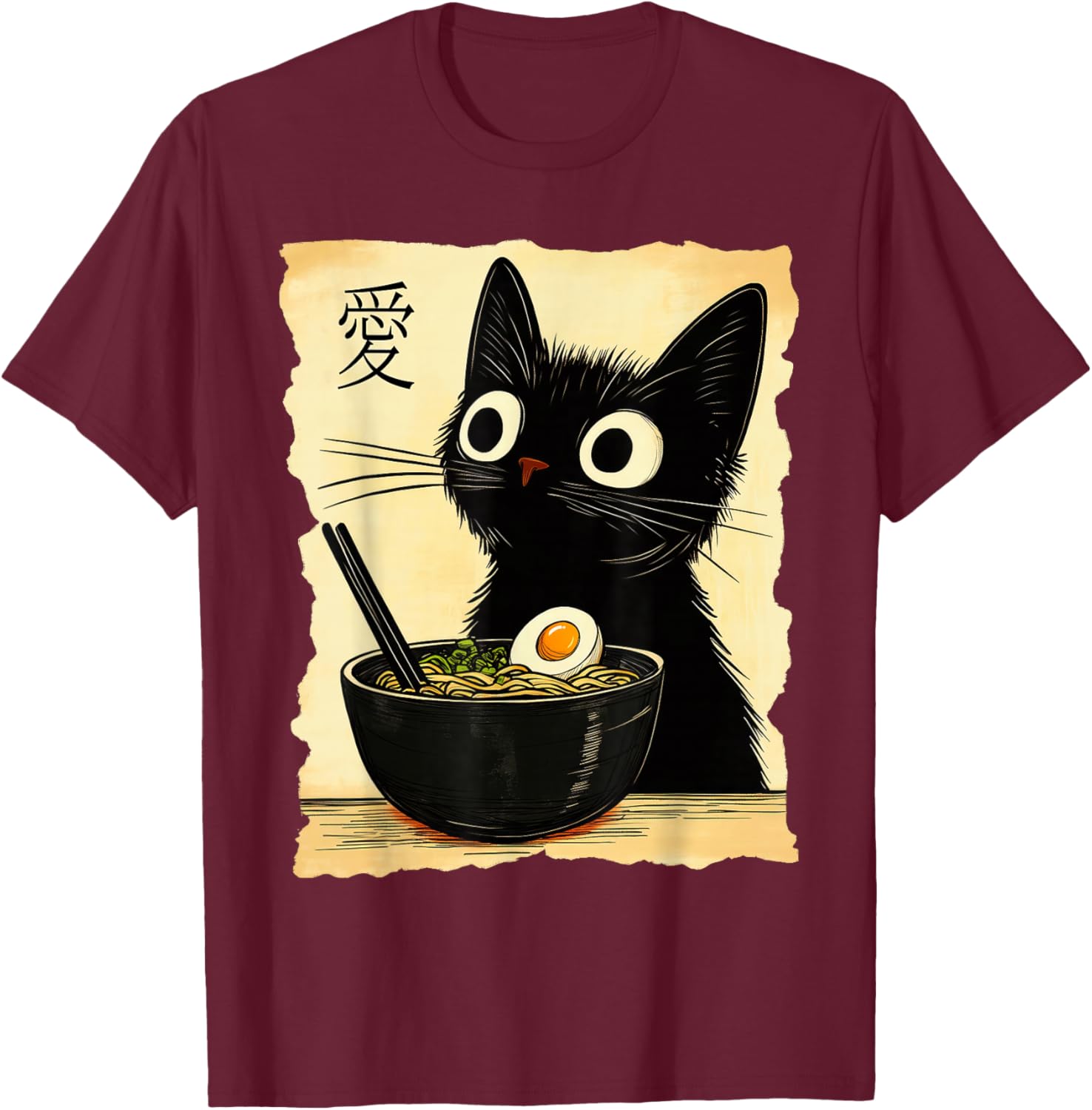 Funny Cat Ramen Graphic Tee Cute Japanese Kawaii Anime Cat T-Shirt - 18