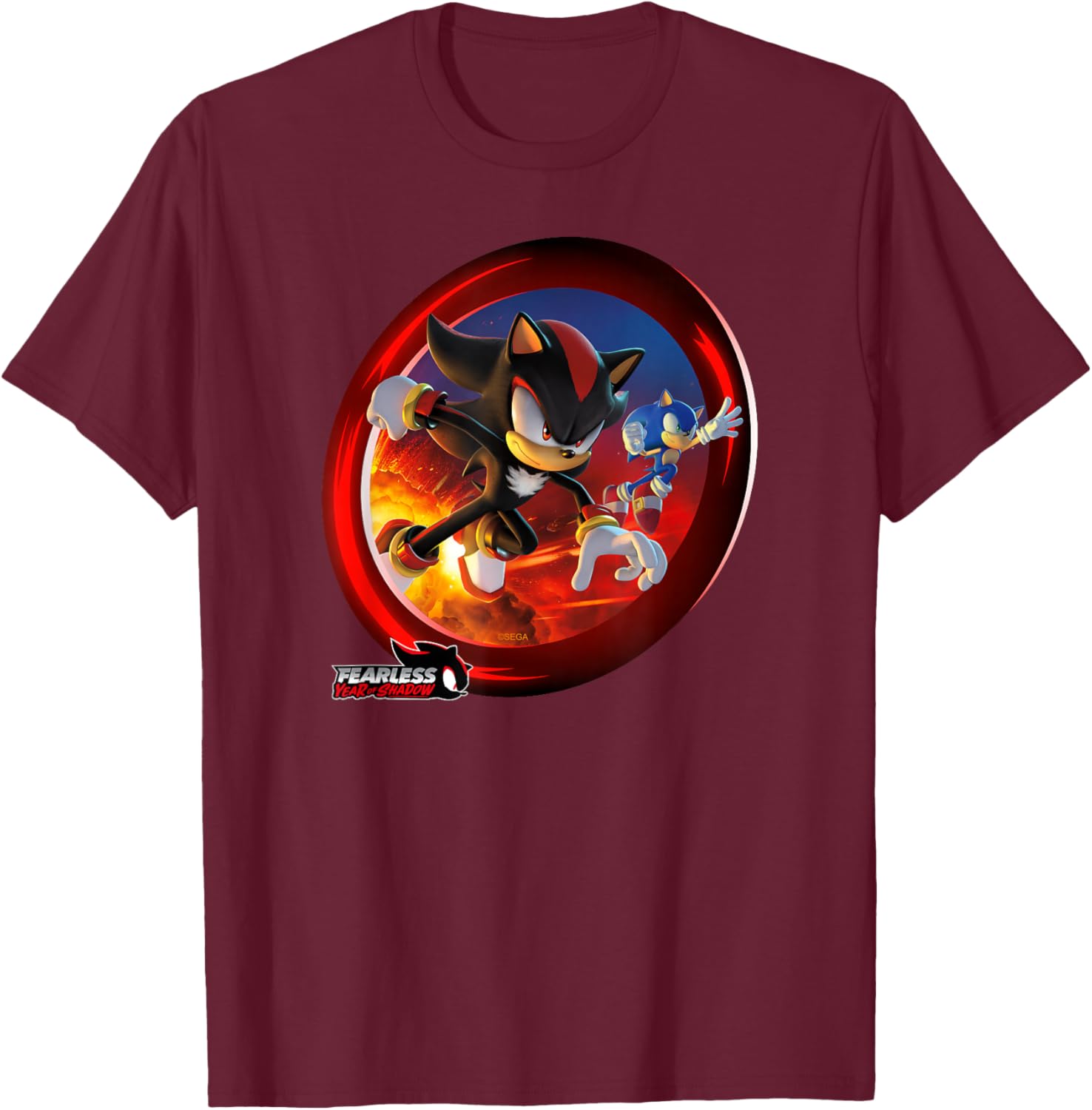 Sonic the Hedgehog Fearless Year of Shadow Graphic T-Shirt for Fans - 14