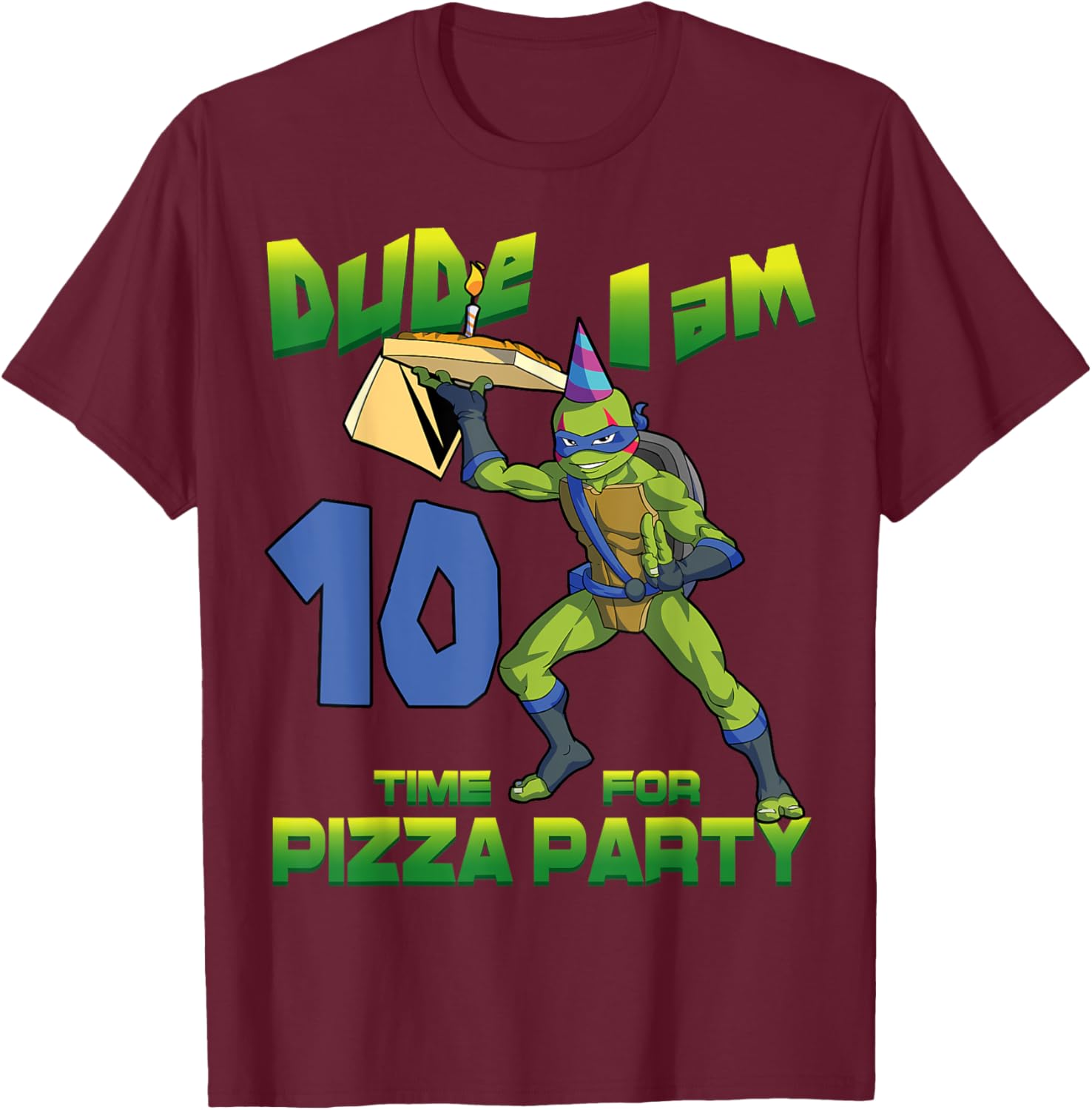 Mademark Teenage Mutant Ninja Turtles Pizza Birthday T-Shirt for Kids - 7