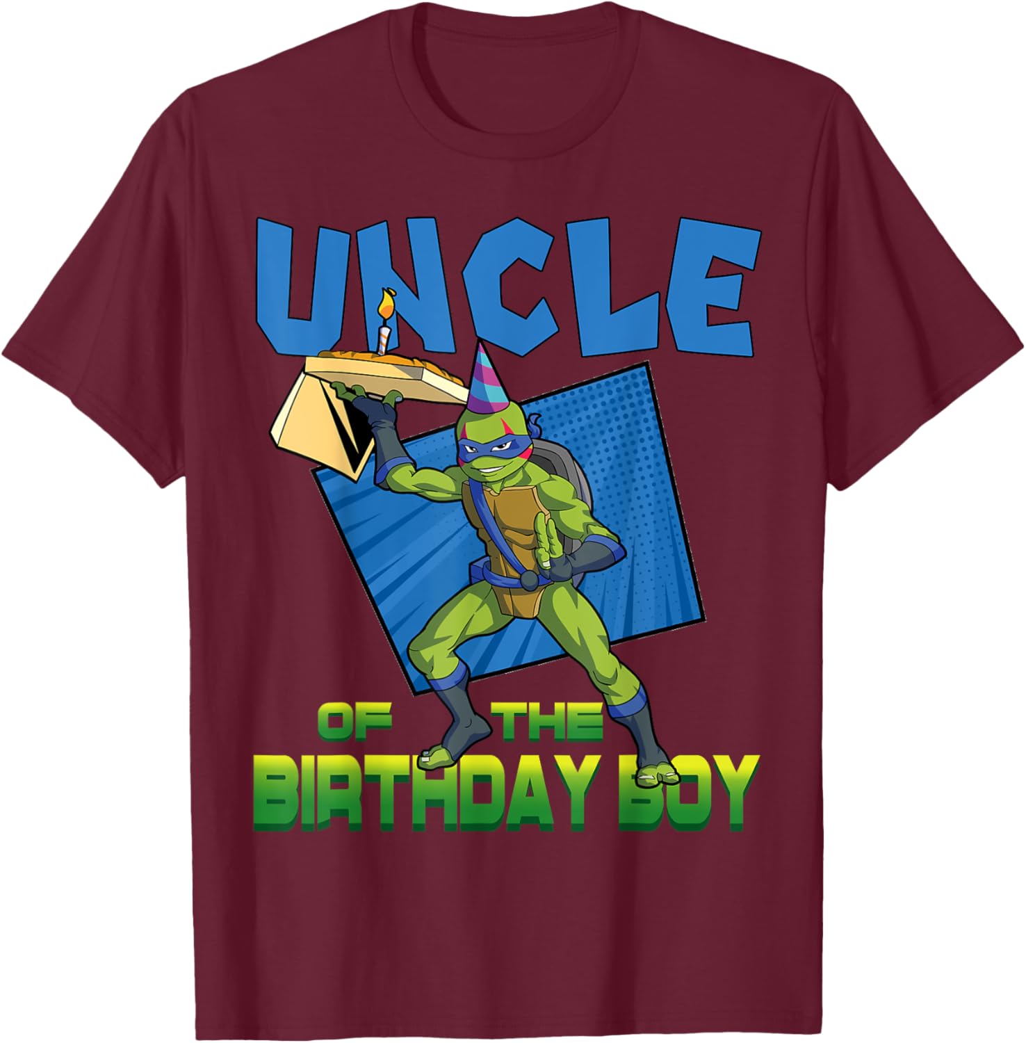 Mademark TMNT Leo Uncle Birthday Pizza Theme Party T-Shirt for Kids - 11