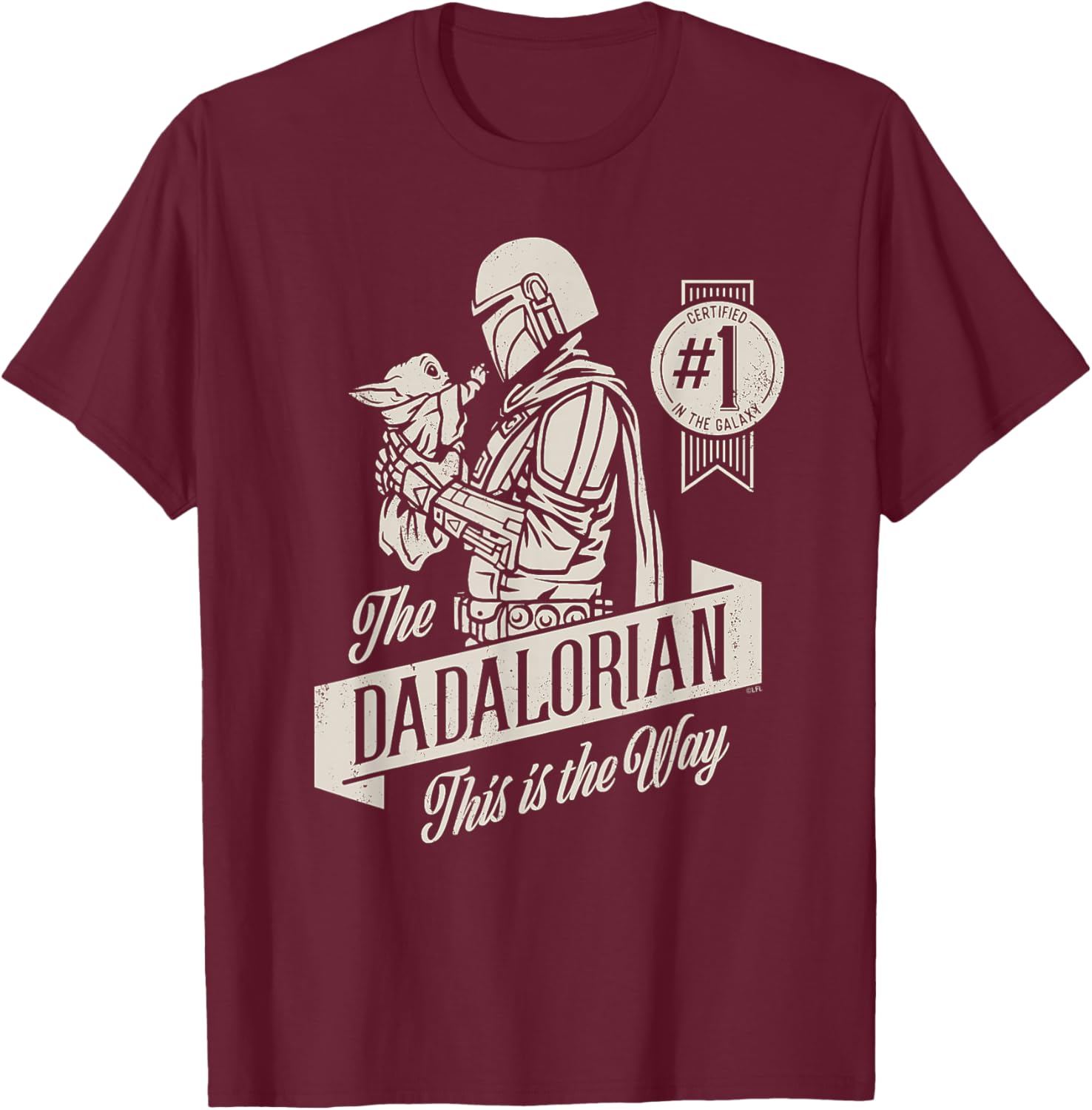 Star Wars Mandalorian Grogu Dadalorian Father's Day T-Shirt for Dads - 27