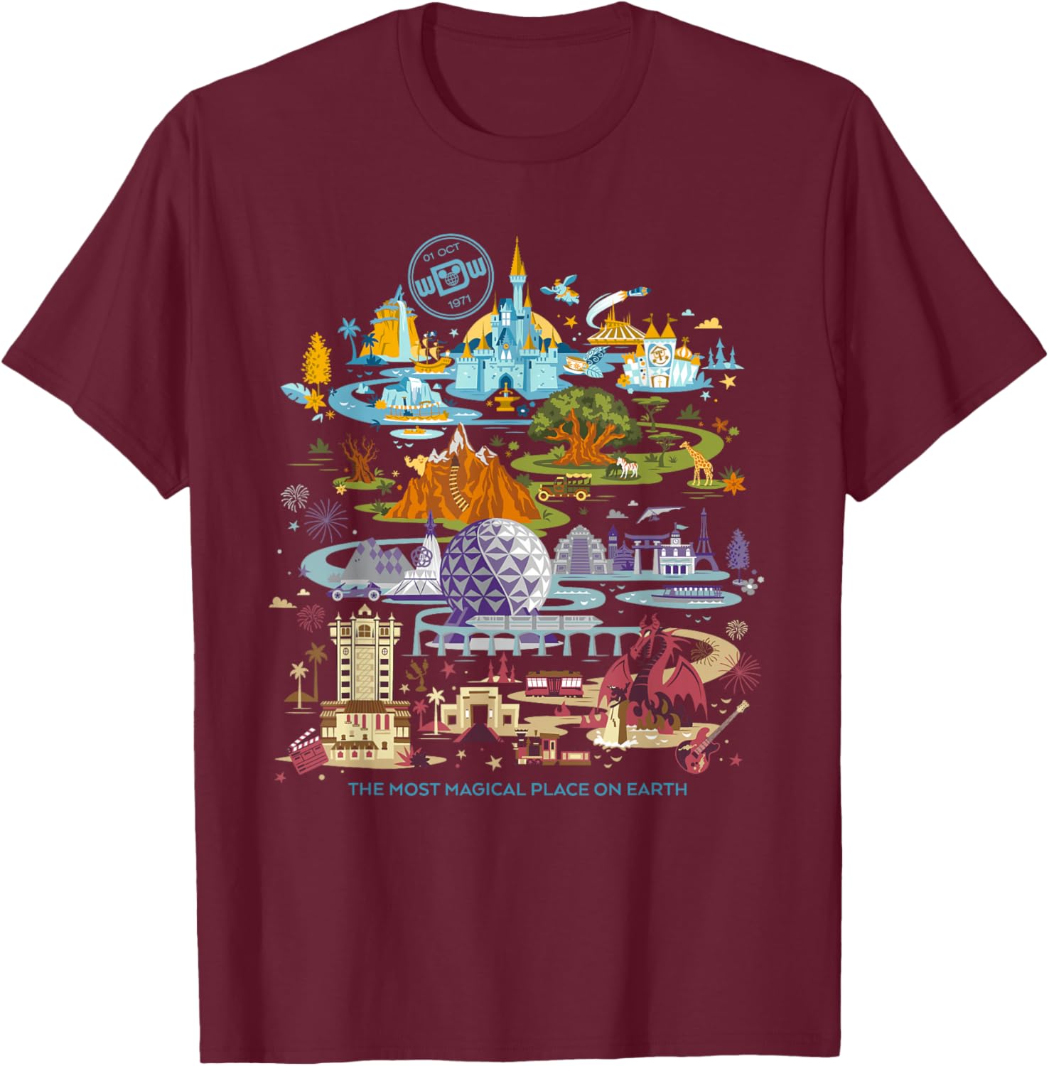 Walt Disney World 50th Anniversary T-Shirt Fun Disney Merchandise - 15