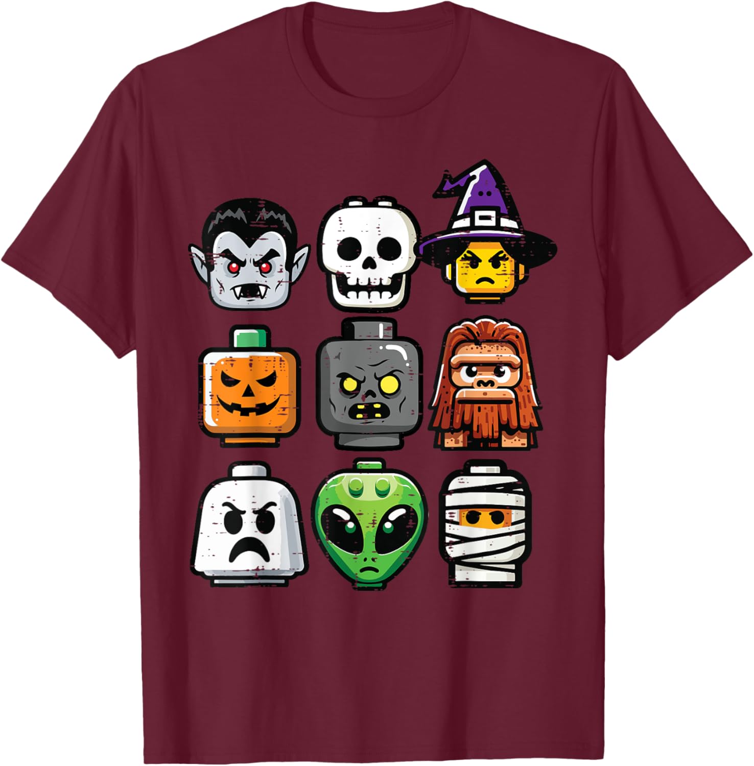 Halloween Pumpkin Ghost Heads T-Shirt for Kids and Boys Costume Fun - 16
