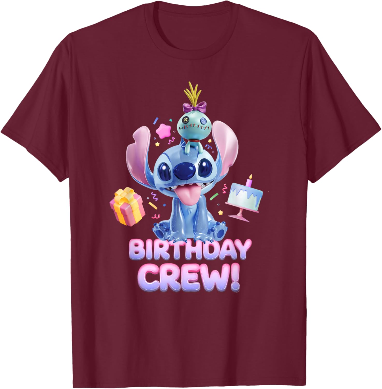 Disney Lilo & Stitch Big Shiny Birthday Crew T-Shirt for Fun Celebrations - 7