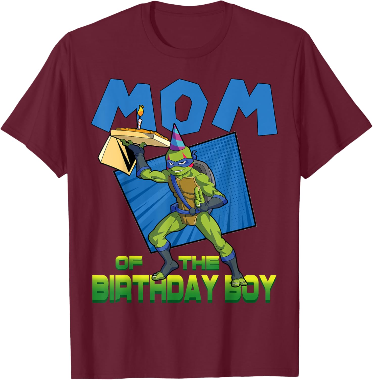 Mademark TMNT Leo Mommy of the Birthday Boy Pizza Party T-Shirt - 15