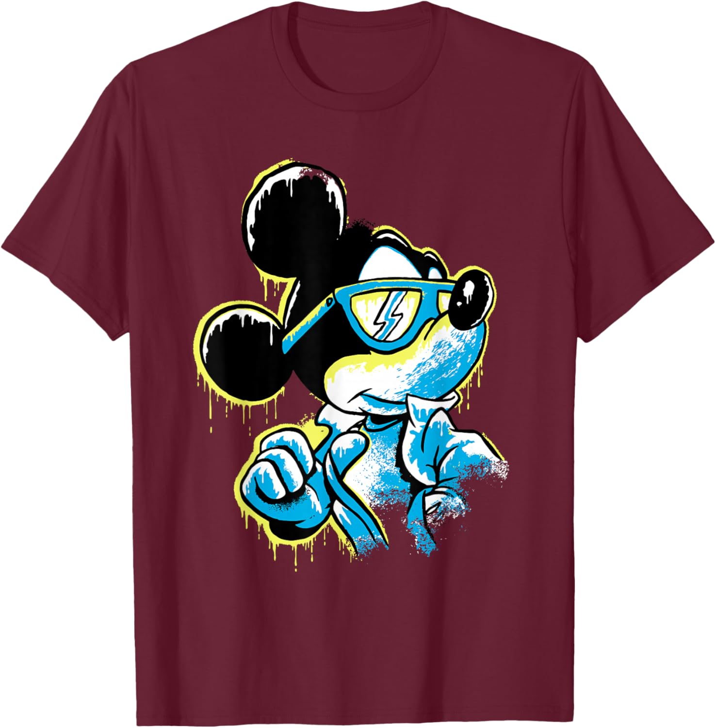 Disney Mickey Mouse Icy Cool Paint Drip T-Shirt for Fun Fashion Lovers - 14