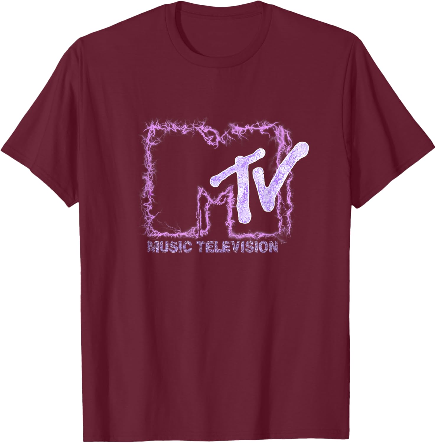 Mademark x MTV Official Logo T-Shirt with Purple Electric Flashes - 7