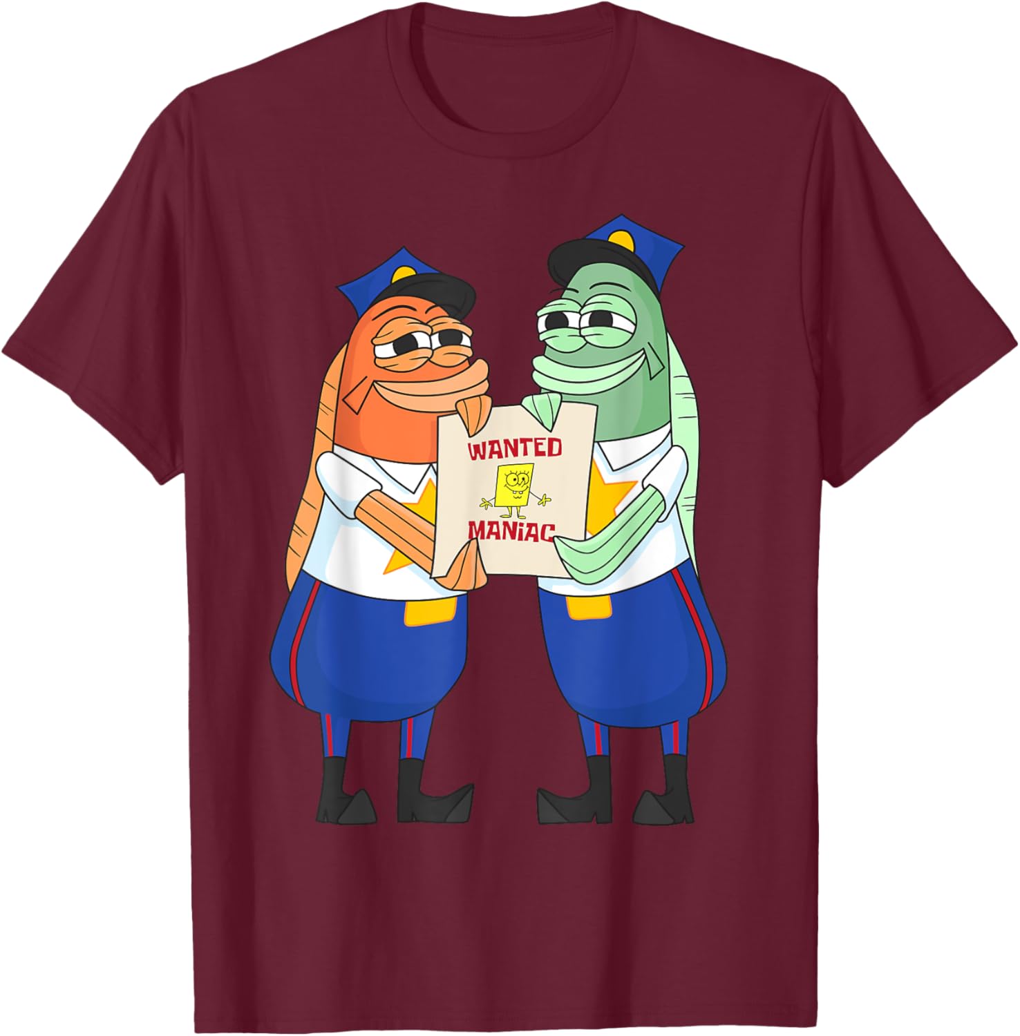 Mademark SpongeBob Wanted Maniac T-Shirt for Fun and Fashion Lovers - 2