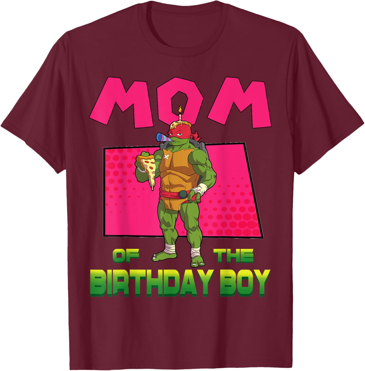Mademark TMNT Raph Birthday Boy Pizza Party T-Shirt for Kids - 15