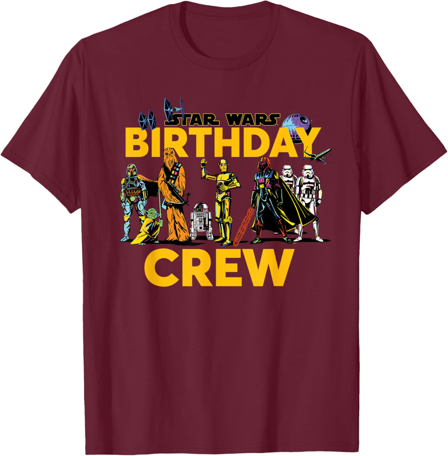 Star Wars Birthday Crew Matching T-Shirt for Classic Characters Fans - 22