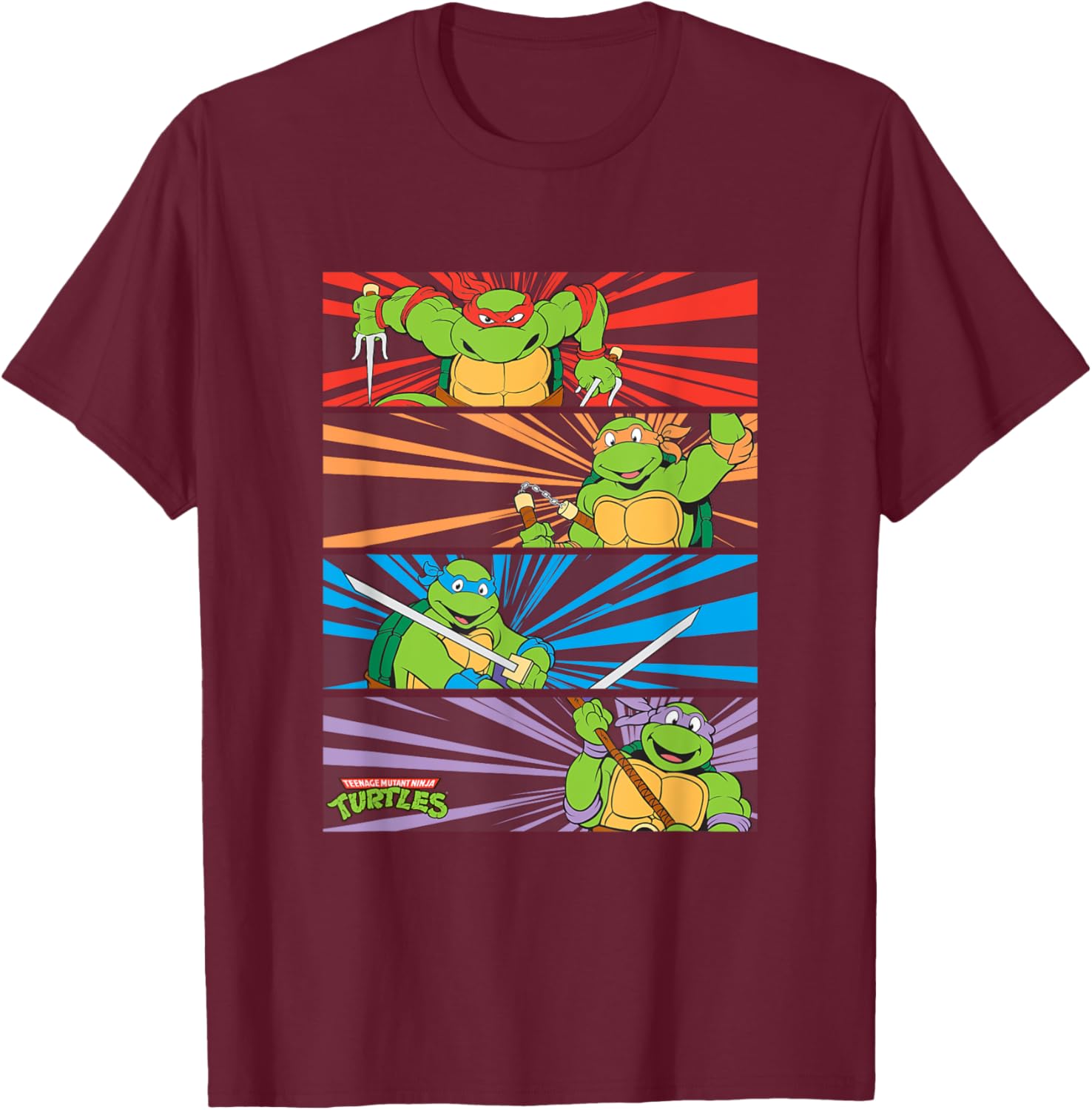 Retro TMNT T-Shirt Featuring Raphael, Michelangelo, Donatello, Leonardo - 1