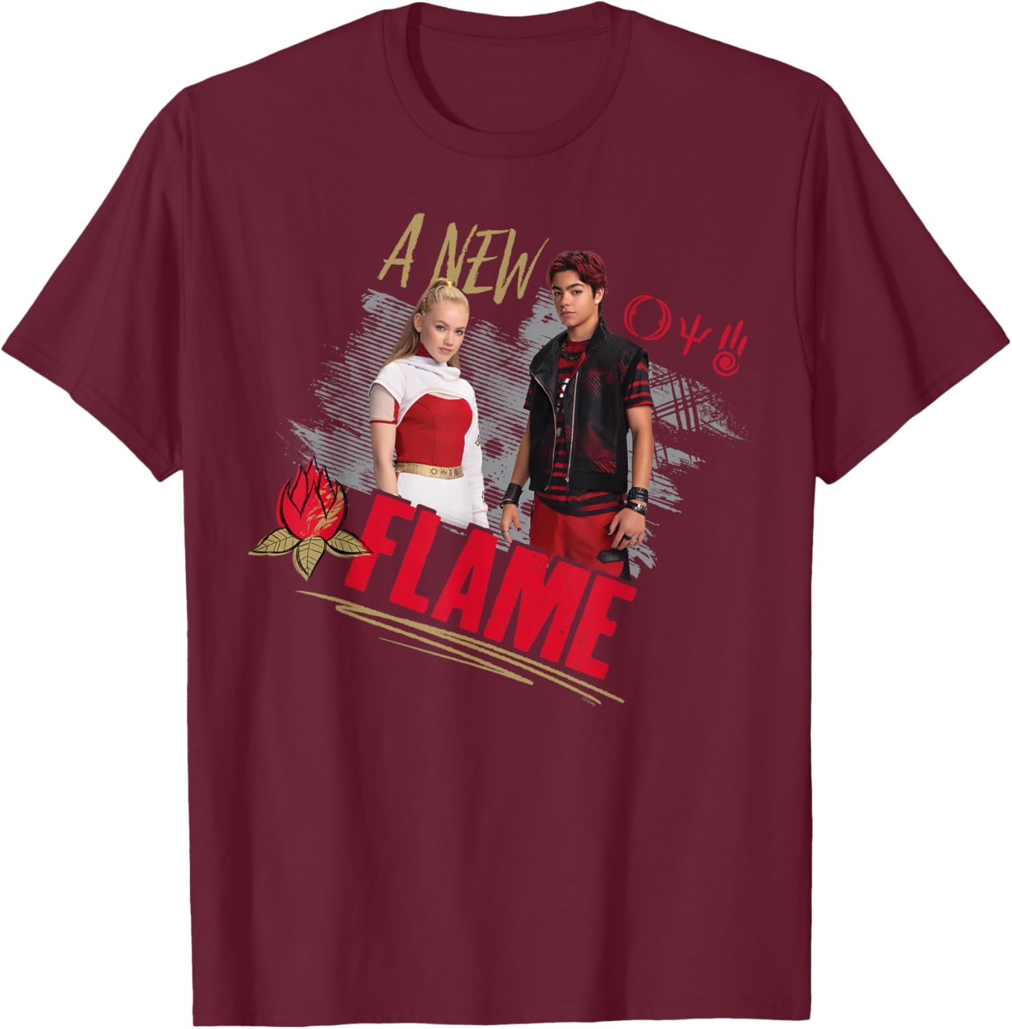 Disney Zombies 4 Nova and Victor A New Flame T-Shirt for Fans - 3