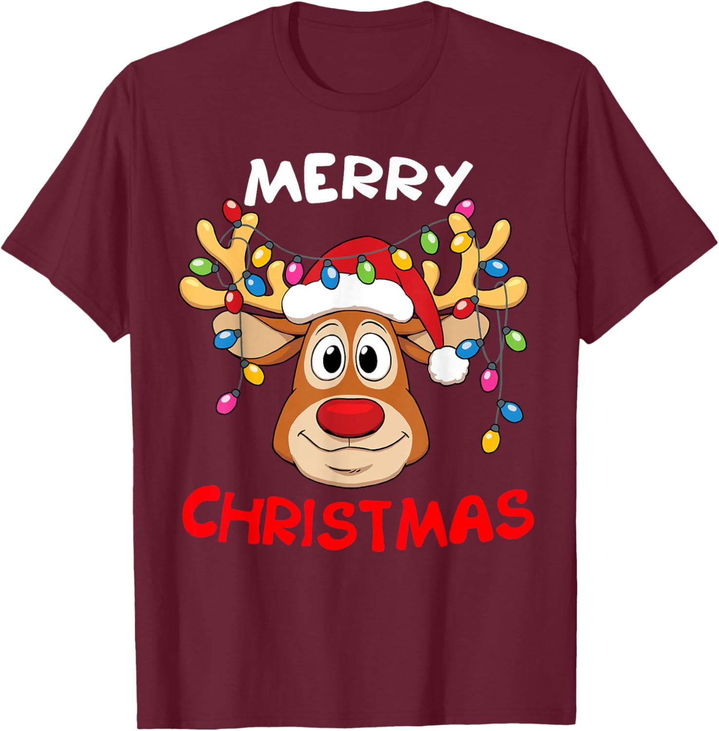 Merry Christmas Reindeer Family T-Shirt for Men and Women Fun Holiday Style - 4