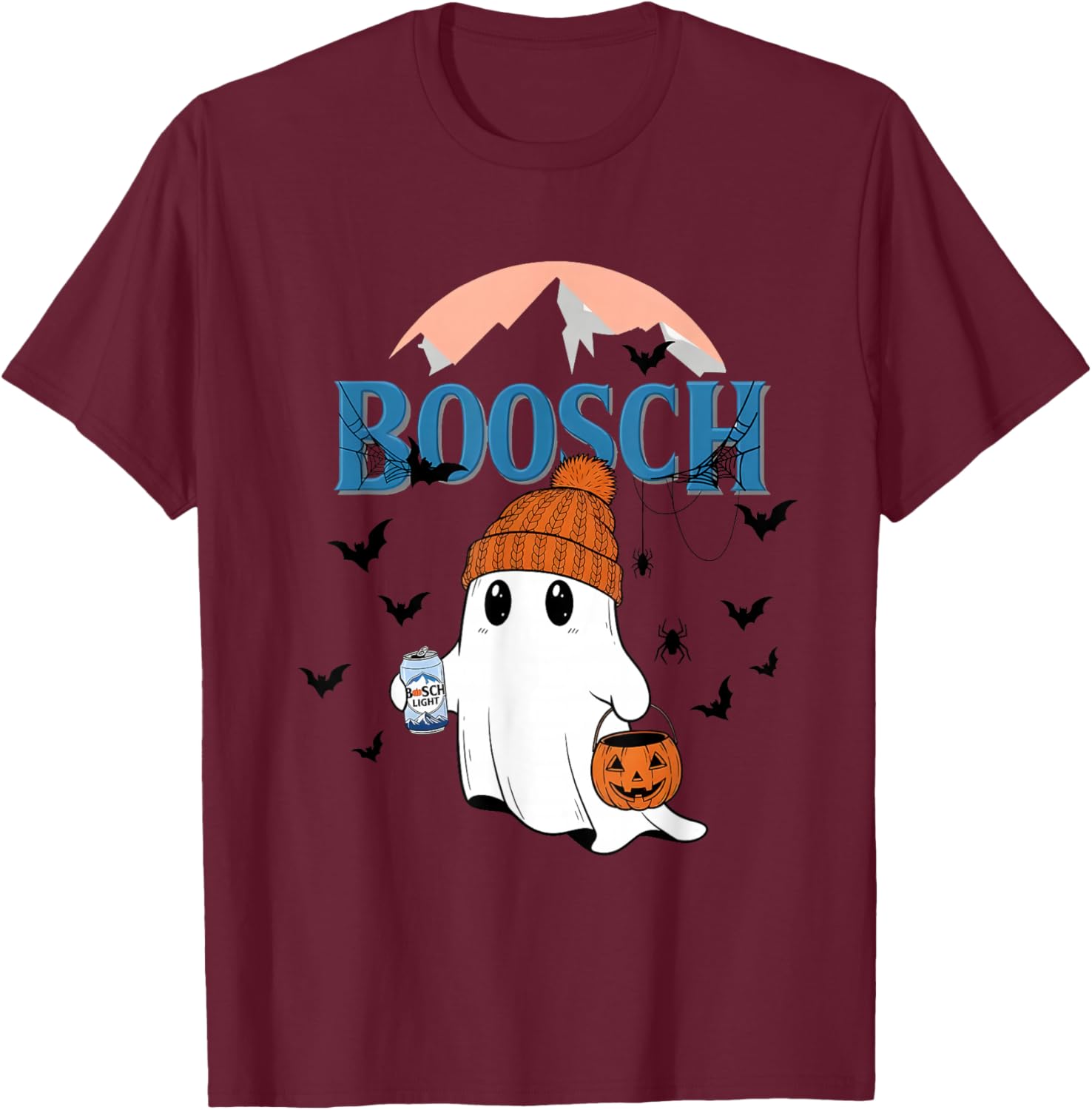 Cute Ghost Beer Pumpkins Halloween T-Shirt for Fun Holiday Spirit - 1