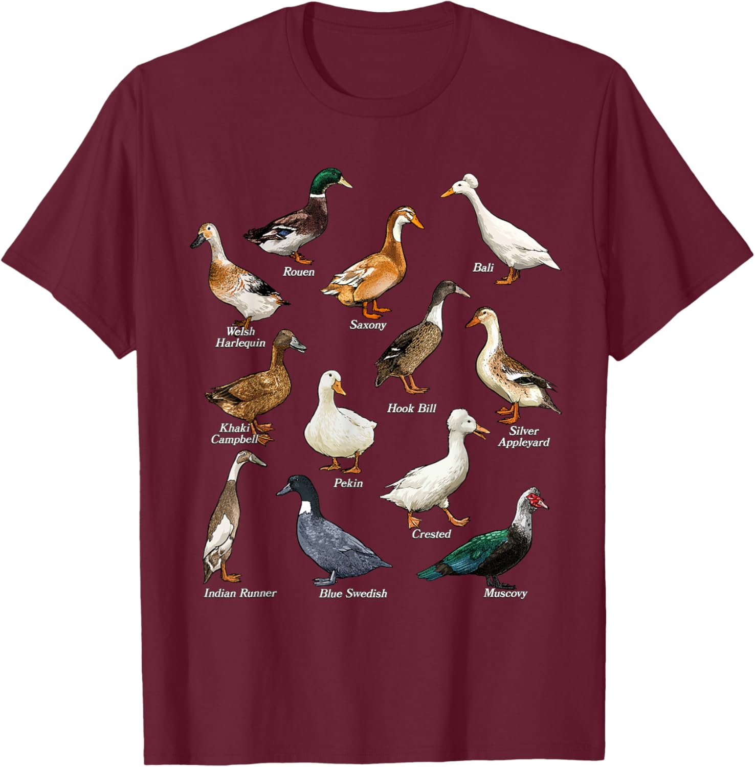 Types of Duck Waterfowl T-Shirt for Duck Lovers and Nature Enthusiasts - 5
