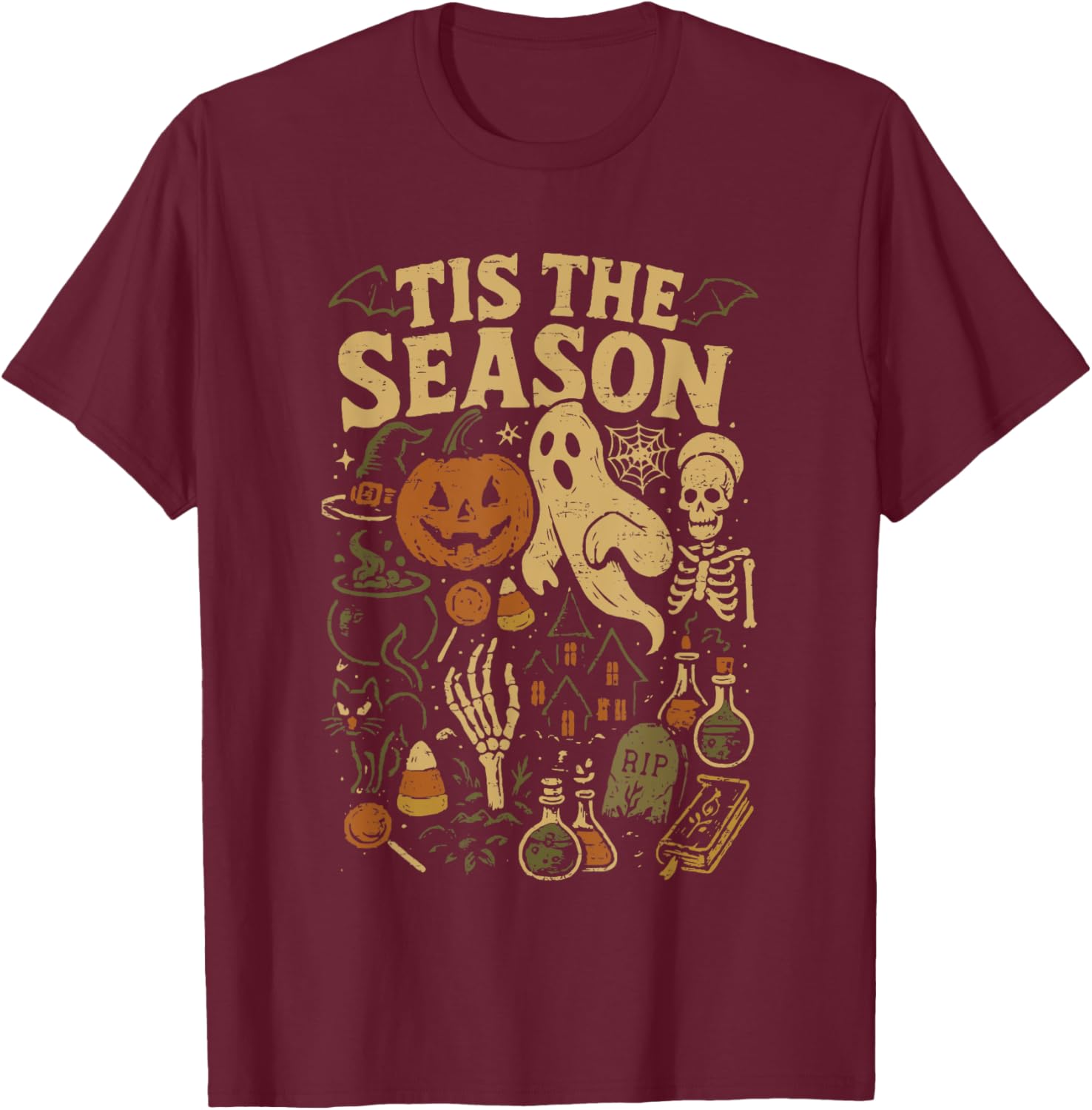 Spooky Season Pumpkin Witch Halloween Vibes T-Shirt for Festive Fun - 3