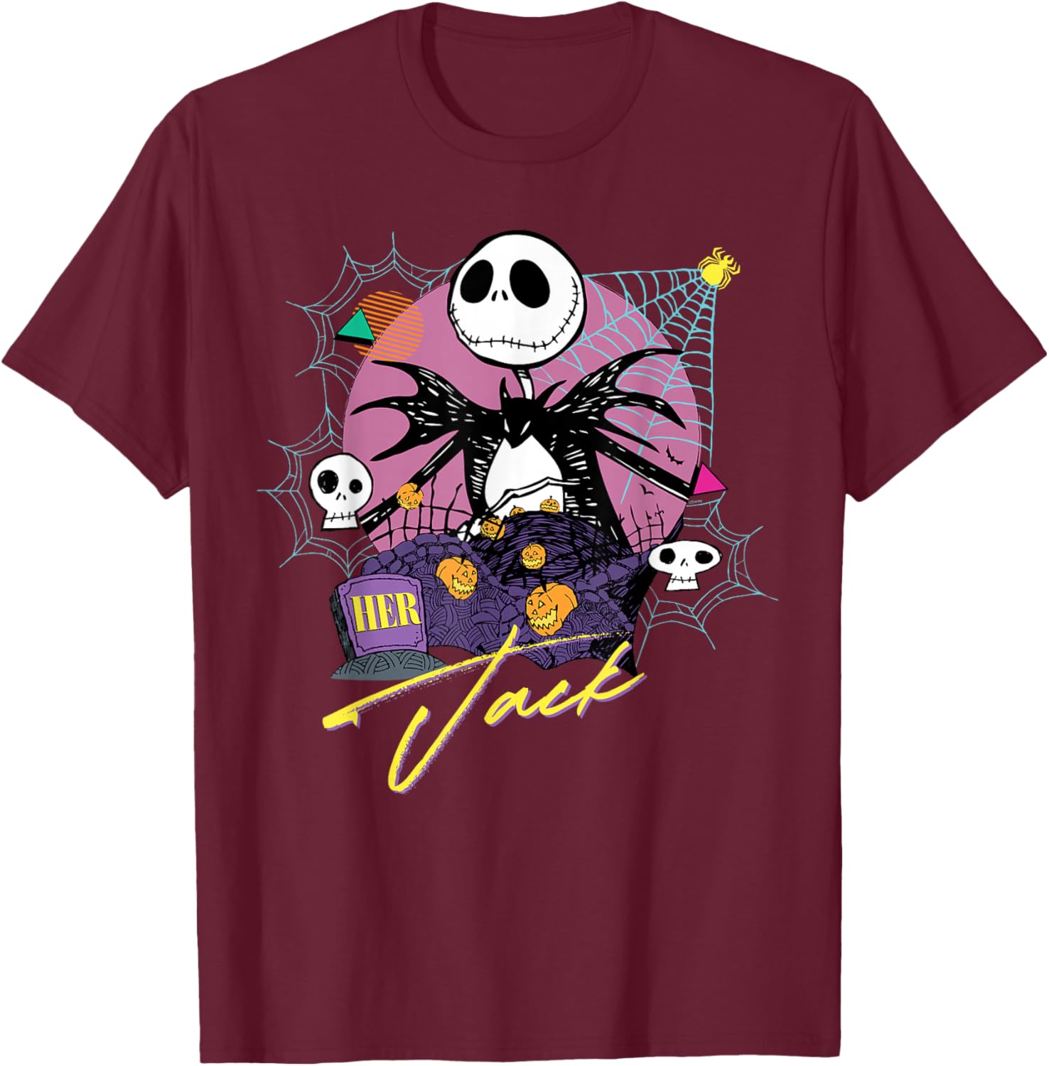 Disney The Nightmare Before Christmas Matching Her Jack T-Shirt for Fans - 15
