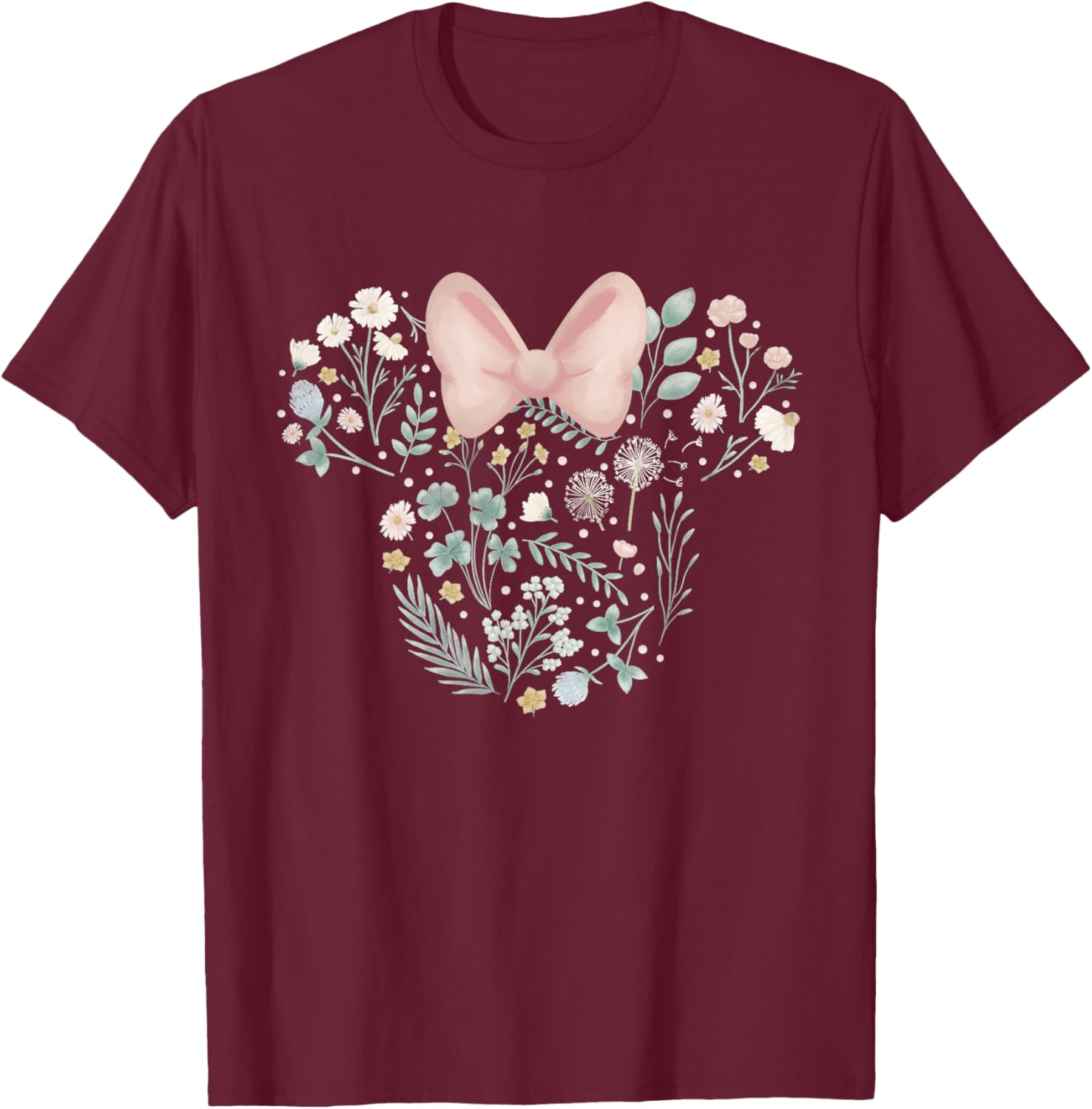 Disney Minnie Mouse Spring Flowers T-Shirt for Stylish Kids and Adults - 17