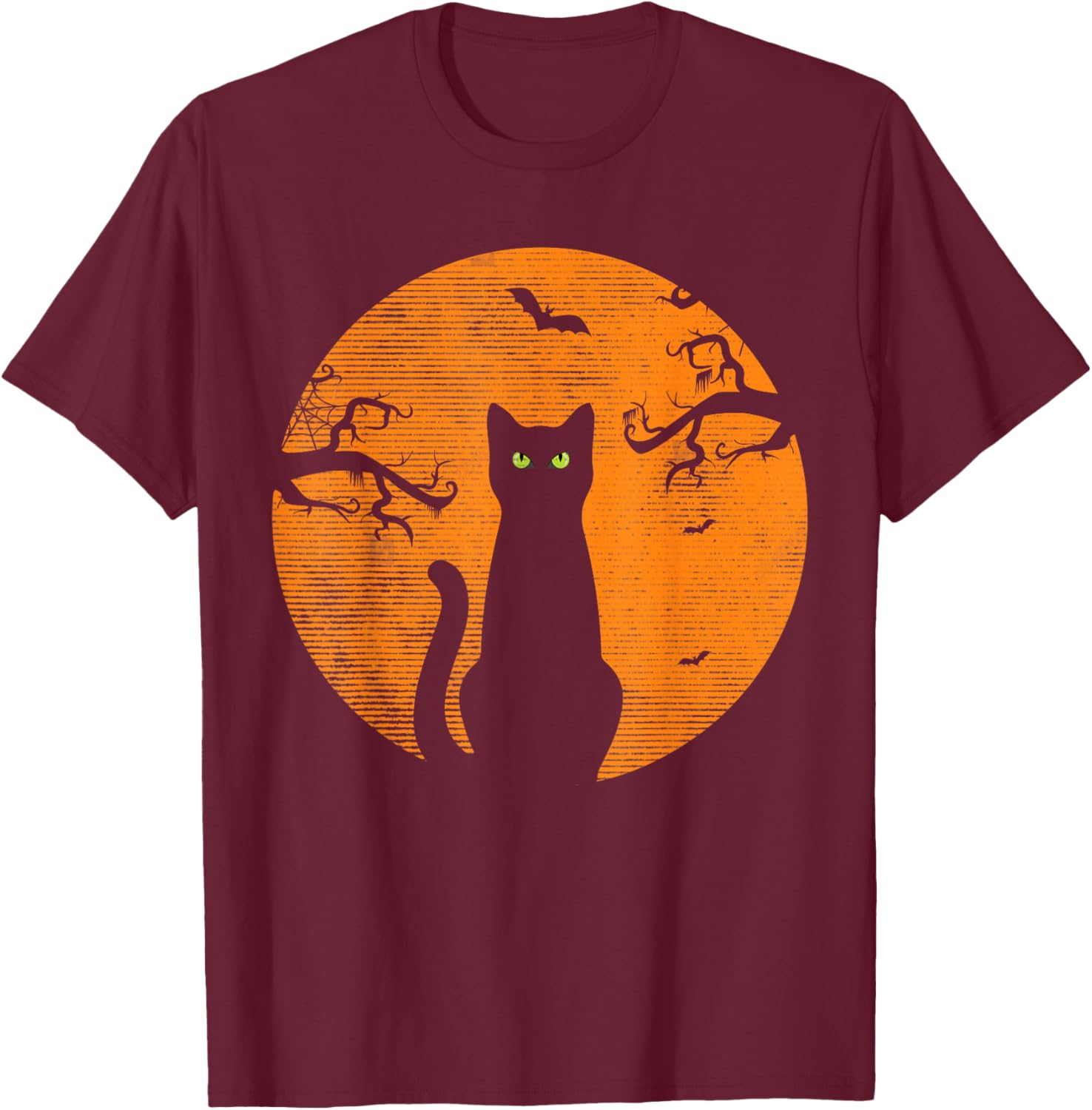 Vintage Scary Christmas Cat T-Shirt Retro Black Cat Moon Design - 18