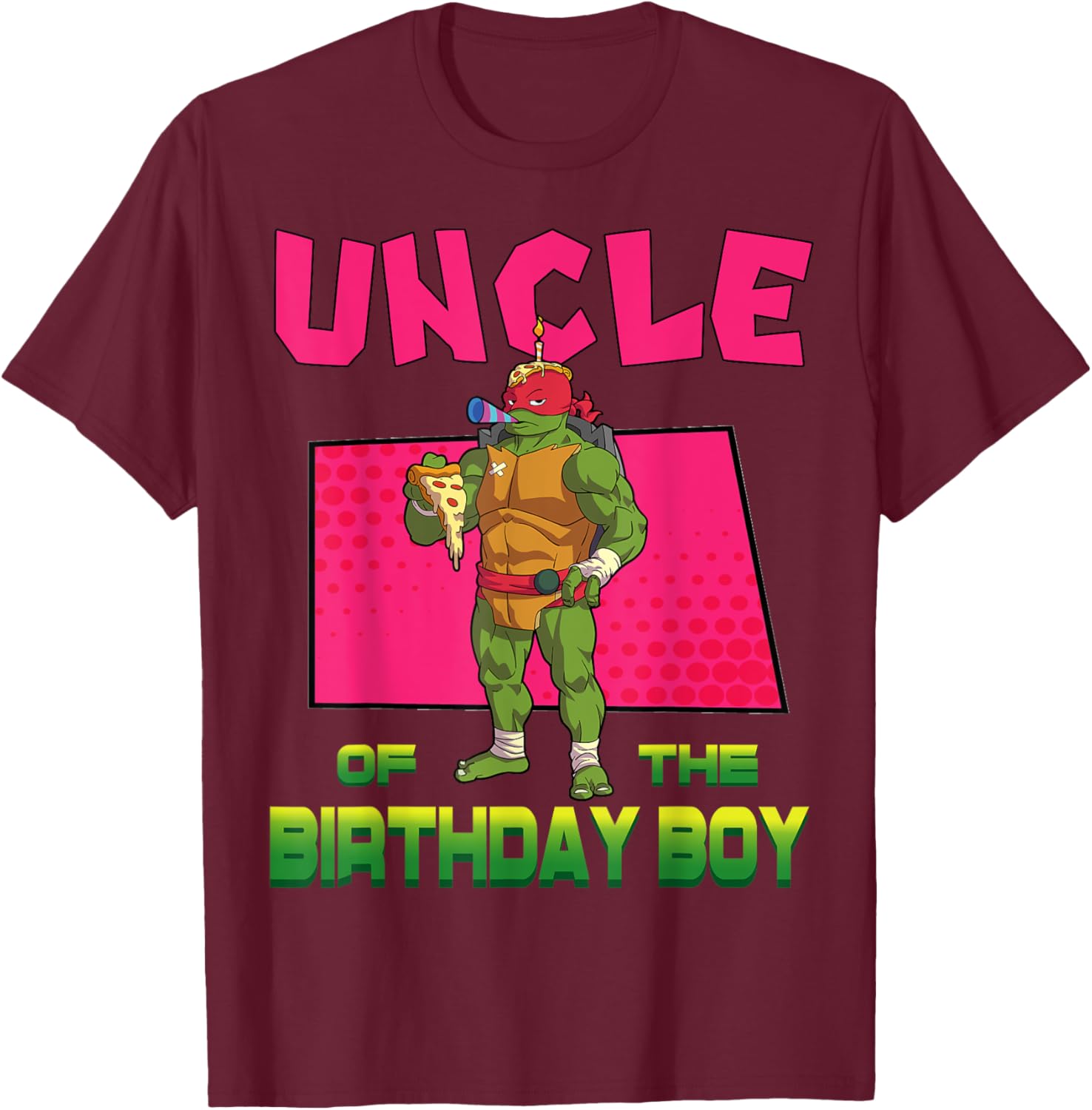 Raphael Pizza Theme Party T-Shirt for Birthday Boys by Mademark Ninja Turtles - 16