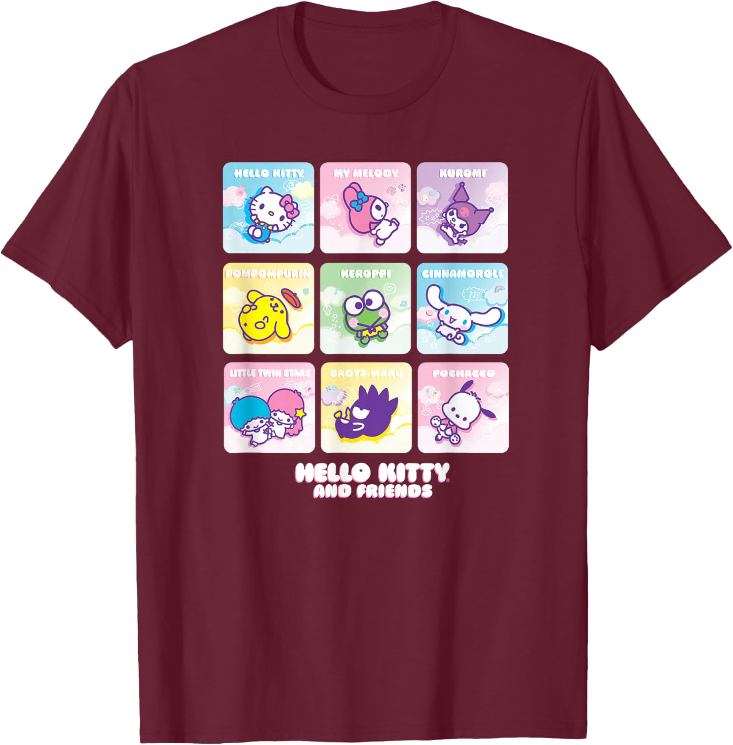 Hello Kitty and Friends Square Icons T-Shirt for Kids and Adults - 13