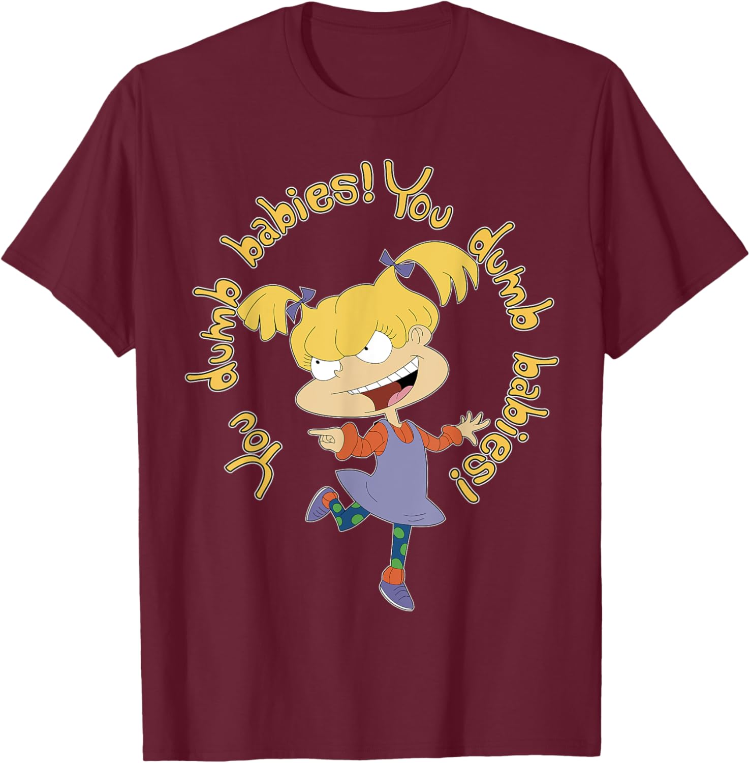 Mademark x Rugrats Angelica Pickles You Dumb Babies T-Shirt for Fans - 6