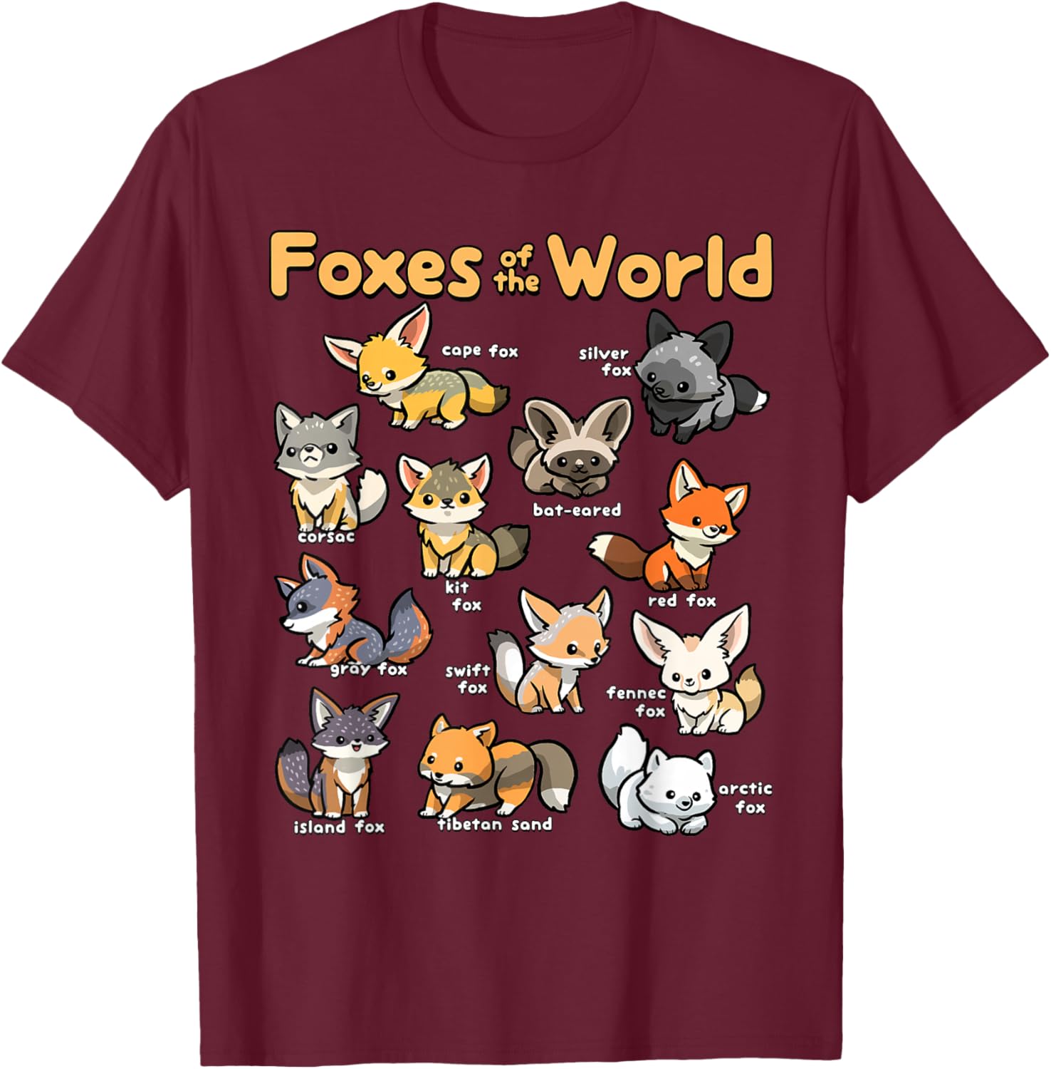 Kawaii Fox Lover T-Shirt for Animal Lovers - Fun Educational Design - 21
