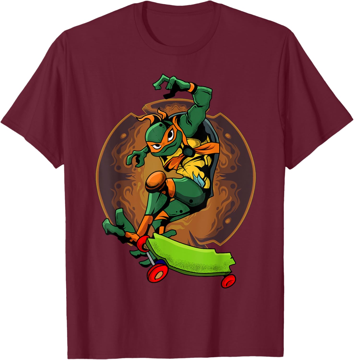 Mademark Teenage Mutant Ninja Turtles Mikey Skateboard T-Shirt for Kids - 25
