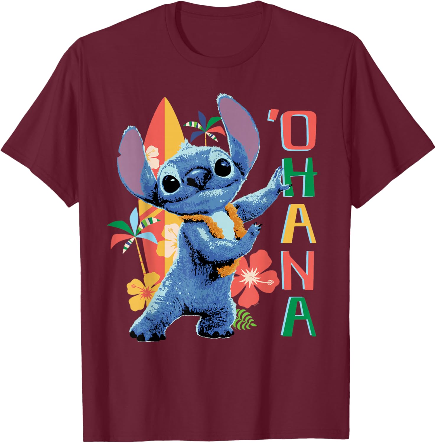 Disney Lilo & Stitch Ohana Hula Beach T-Shirt for Fun Summer Days - 8