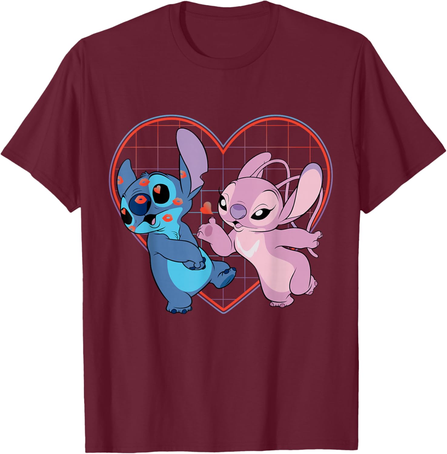 Disney Lilo and Stitch Angel Heart Kisses T-Shirt for Fun Fashion Lovers - 19