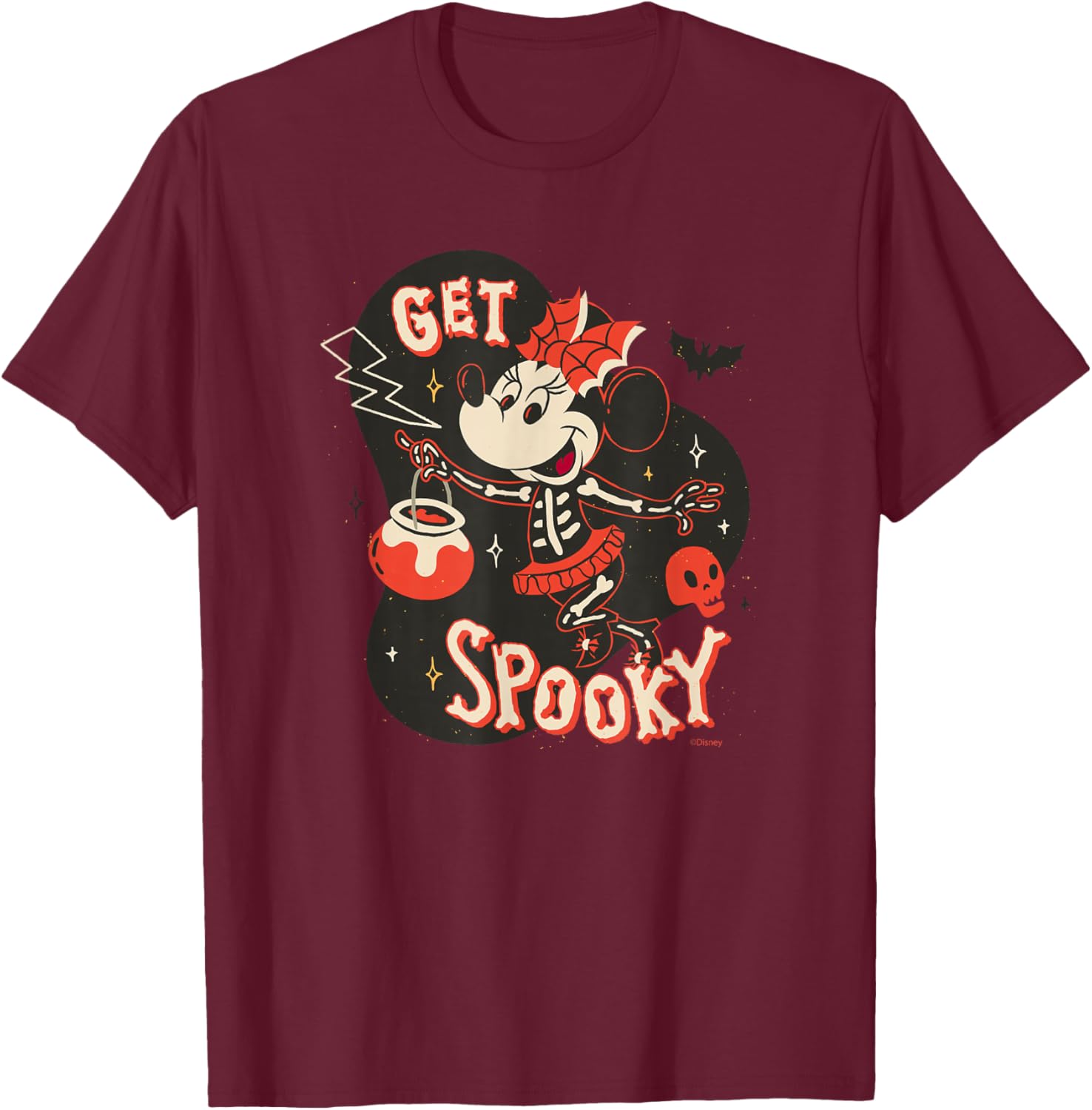 Disney Minnie Mouse Skeleton T-Shirt for Spooky Halloween Fun - 11